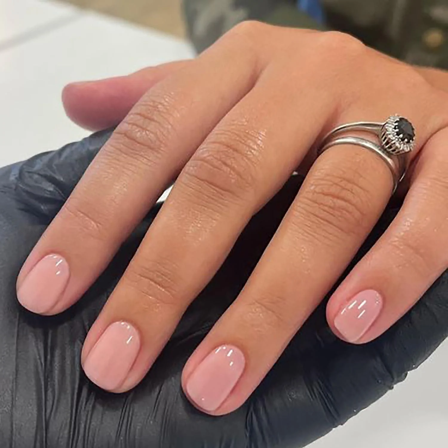 24Pcs Press On Nails Short Square Fake Nails Nude Pink Nails Press Ons Acrylic False Nails With Artificial Glossy Designs Full Cover Glue On Nails Short Stick On Nails For Women Girls a8 - Dulyork