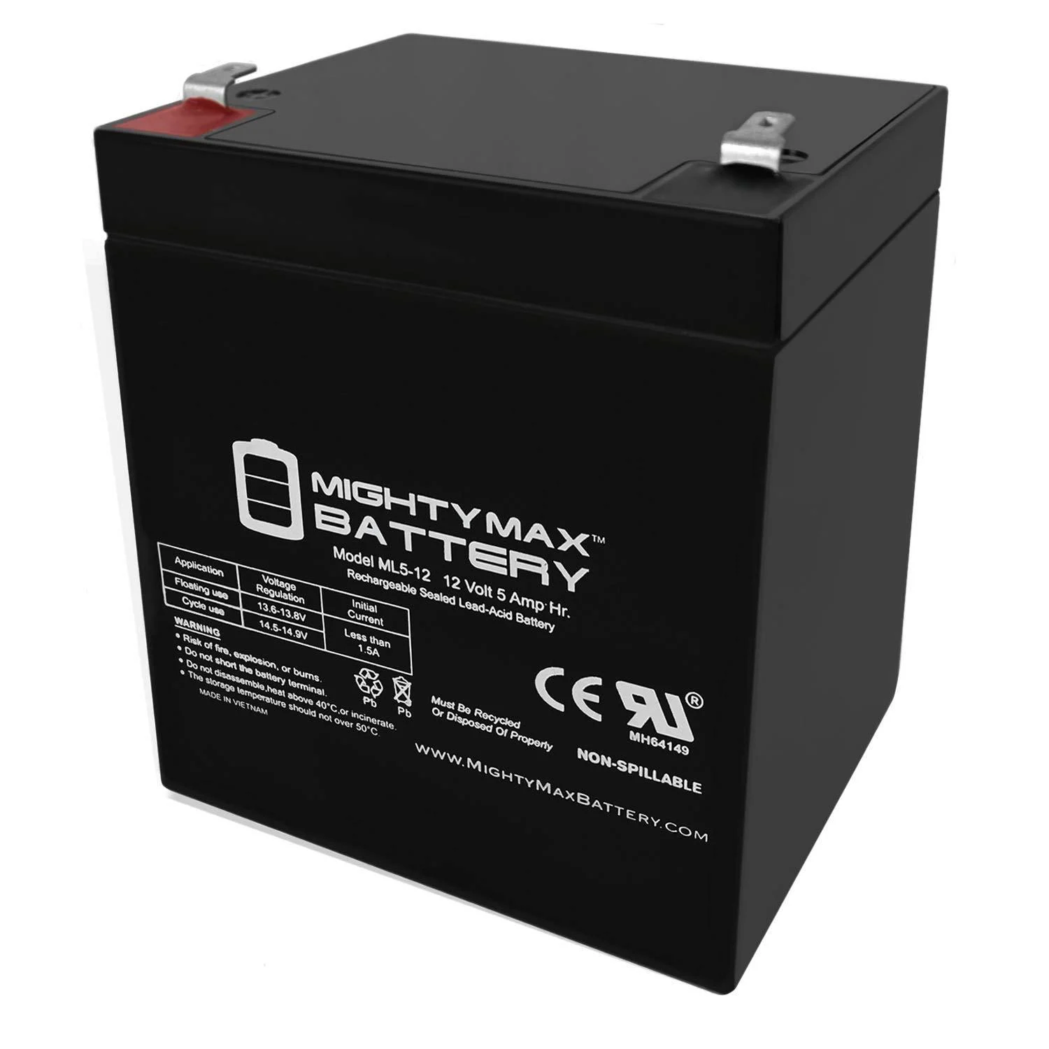 Mighty Max Battery 12V 5AH UPS Battery Replacement for A.P.C BE500 Battery