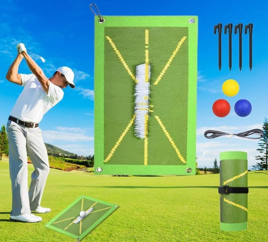 Aoderda Golf Training Mat for Swing Detection Batting, Premium Golf Impact Mat, Path Feedback Golf Swing Trainer, Advanced for Golf Swing Mat Indoor/Outdoor, Golf Training Aid Equipment