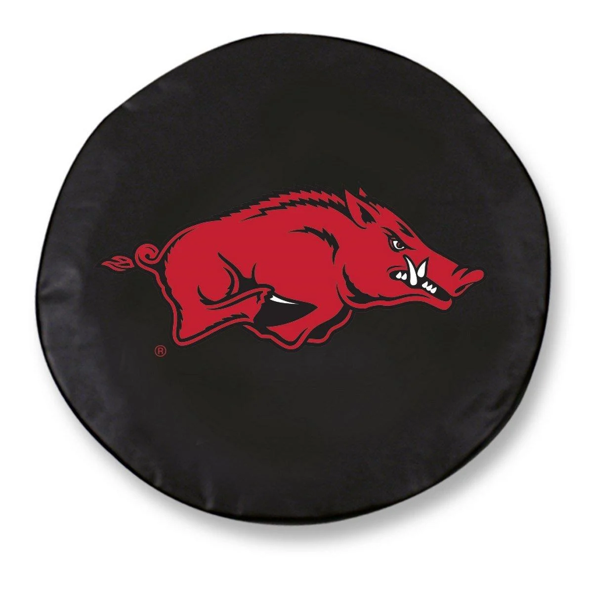 NCAA Arkansas Razorbacks Tire Cover Black J (27"x8") - Holland Bar Stool Co.