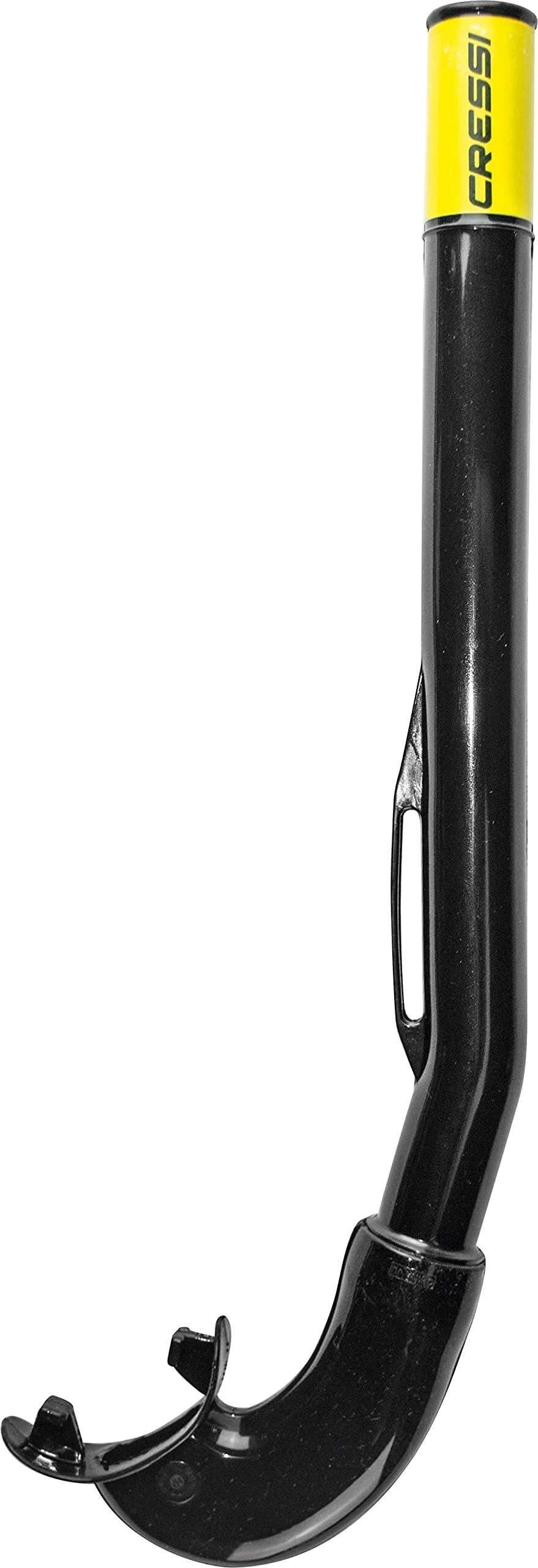 Cressi Scuba Diving Minimal Fixed Keeper Snorkel - Easy and Comfortable to Use - Island: Designed in Italy Adult Black/Black/Yellow