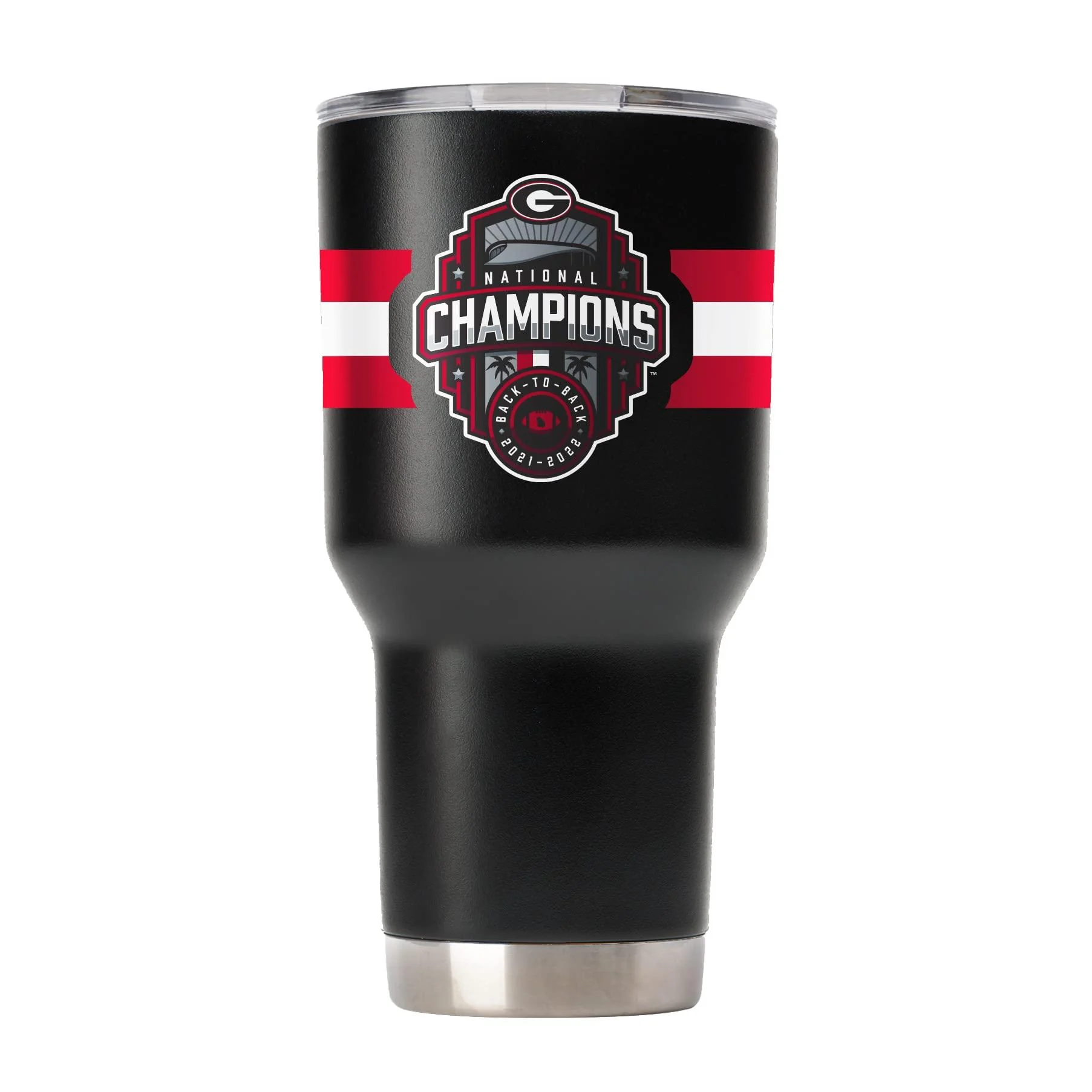 Gametime Sidekicks Georgia 30oz Black Tumbler - 2022-2023 National Champions
