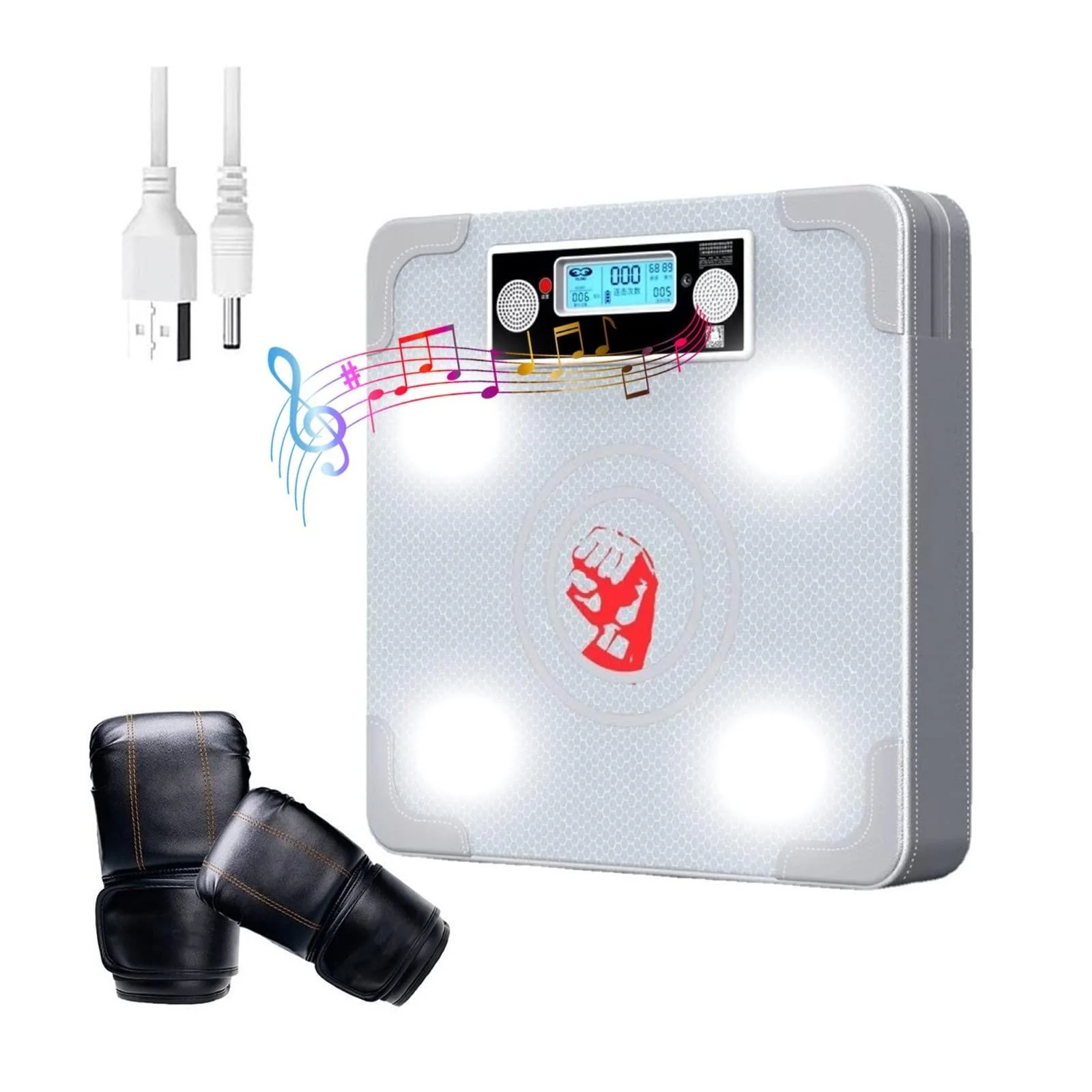 Target Boxing Machine, Wall-Mounted Bluetooth Music Boxing Machine with LCD Digital Display, Boxing Training Punching Equipment for Home Exercise/Boxing Training/Stress Release