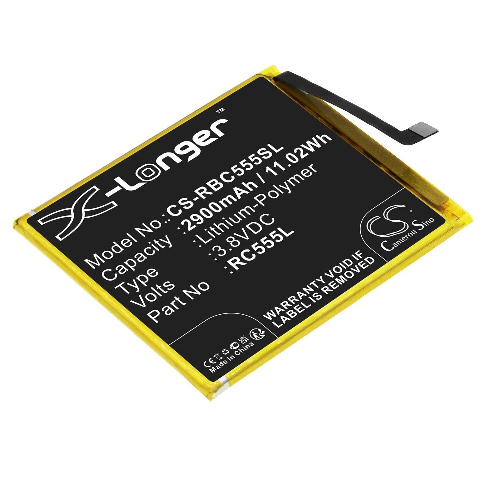 2900mAh/3.8V Replacement Battery for Orbic Wonder A1203 ORB555LBVZPP RC555L RC555L - Flujoy