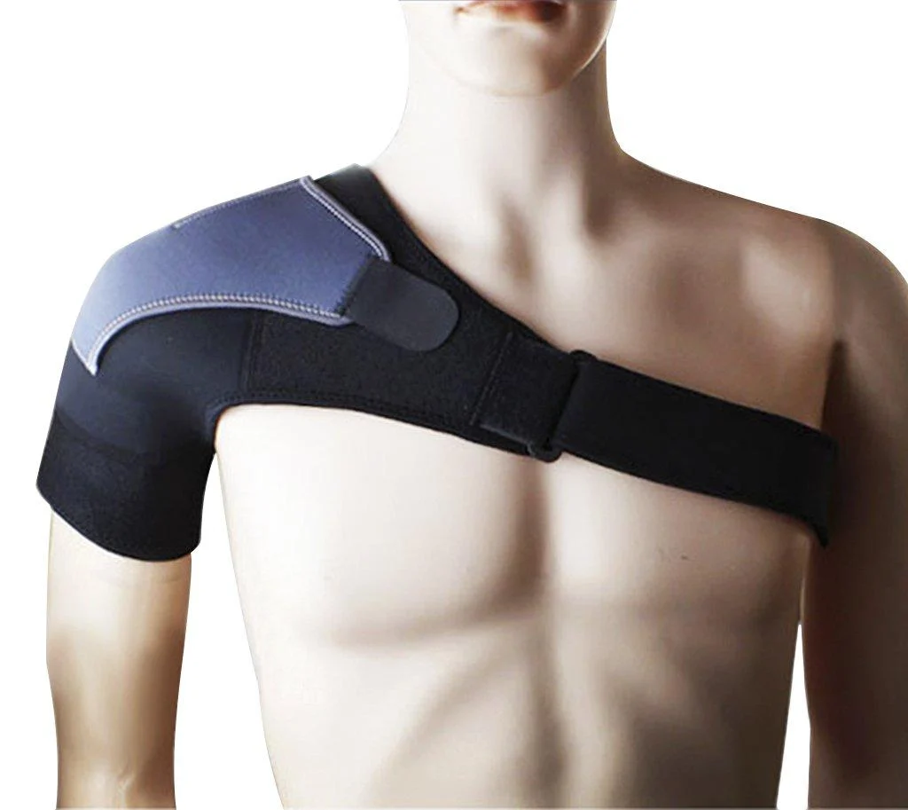 Joint Compression Adjustable Right/Left Shoulder Brace Sports GYM Basketball Fitness Shoulder Protector Armor Brace Wrap Belt Pad Rotator Cuff Injury Dislocation Arthritis Pain Shoulder Support Strap For Right Shoulder - FakeFace