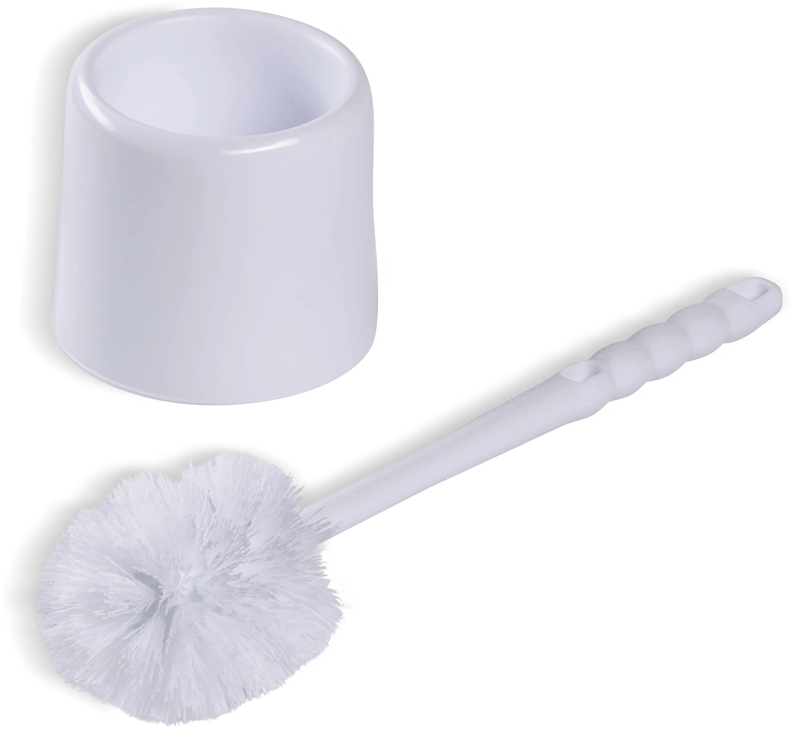 Carlisle FoodService Products 36719700 Toilet Bowl Brush with Hideaway Holder, 16", 14.5" Height, 3" Width, Polypropylene, White