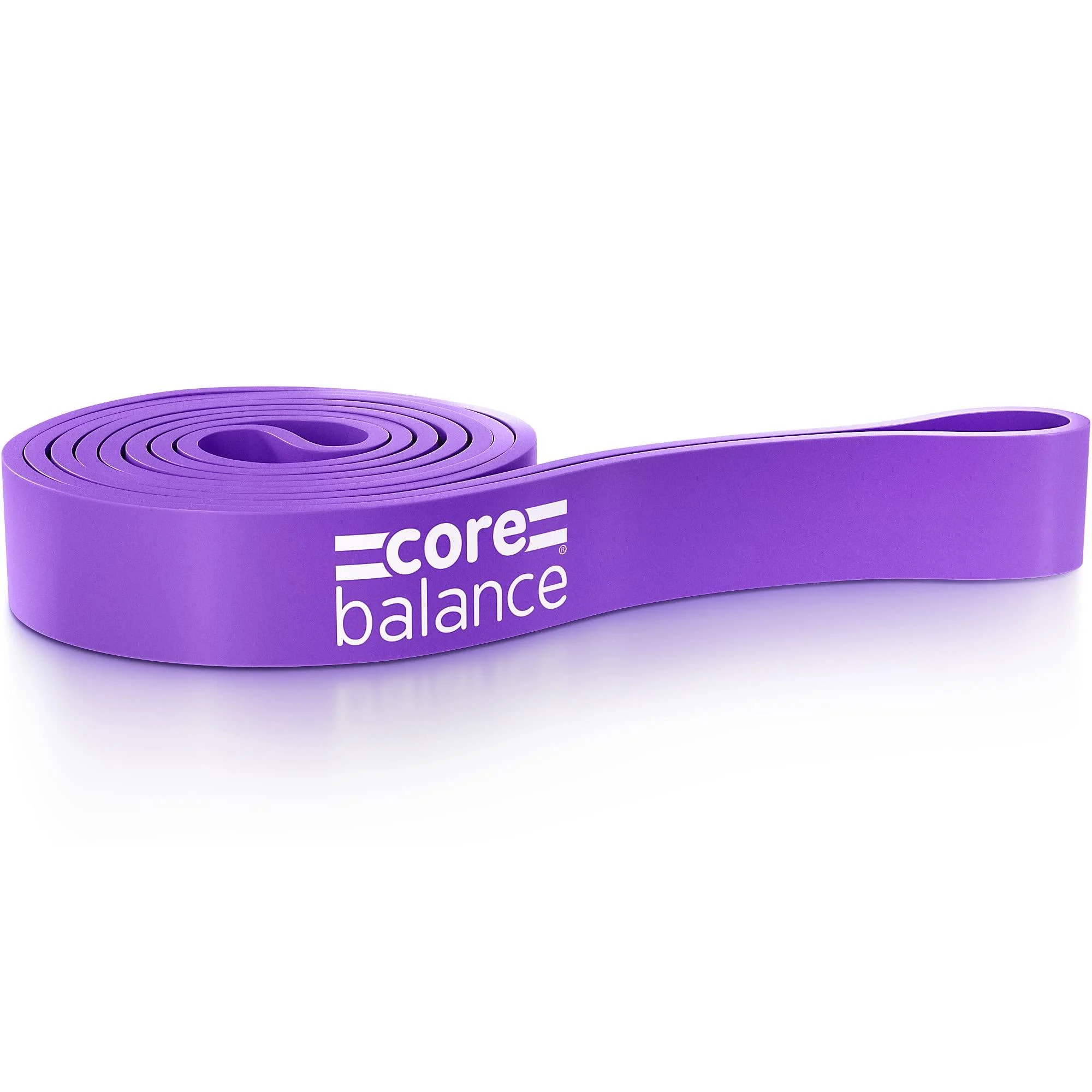 Assisted Pull Up Bands Resistance Strength Training Natural Latex (Light to Extra Heavy) Purple (Heavy) - Core Balance