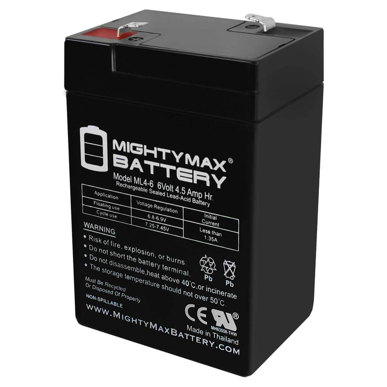 Mighty Max Battery 6V 4.5AH SLA Battery Replaces Dynacraft Paw Patrol Marshall Plush