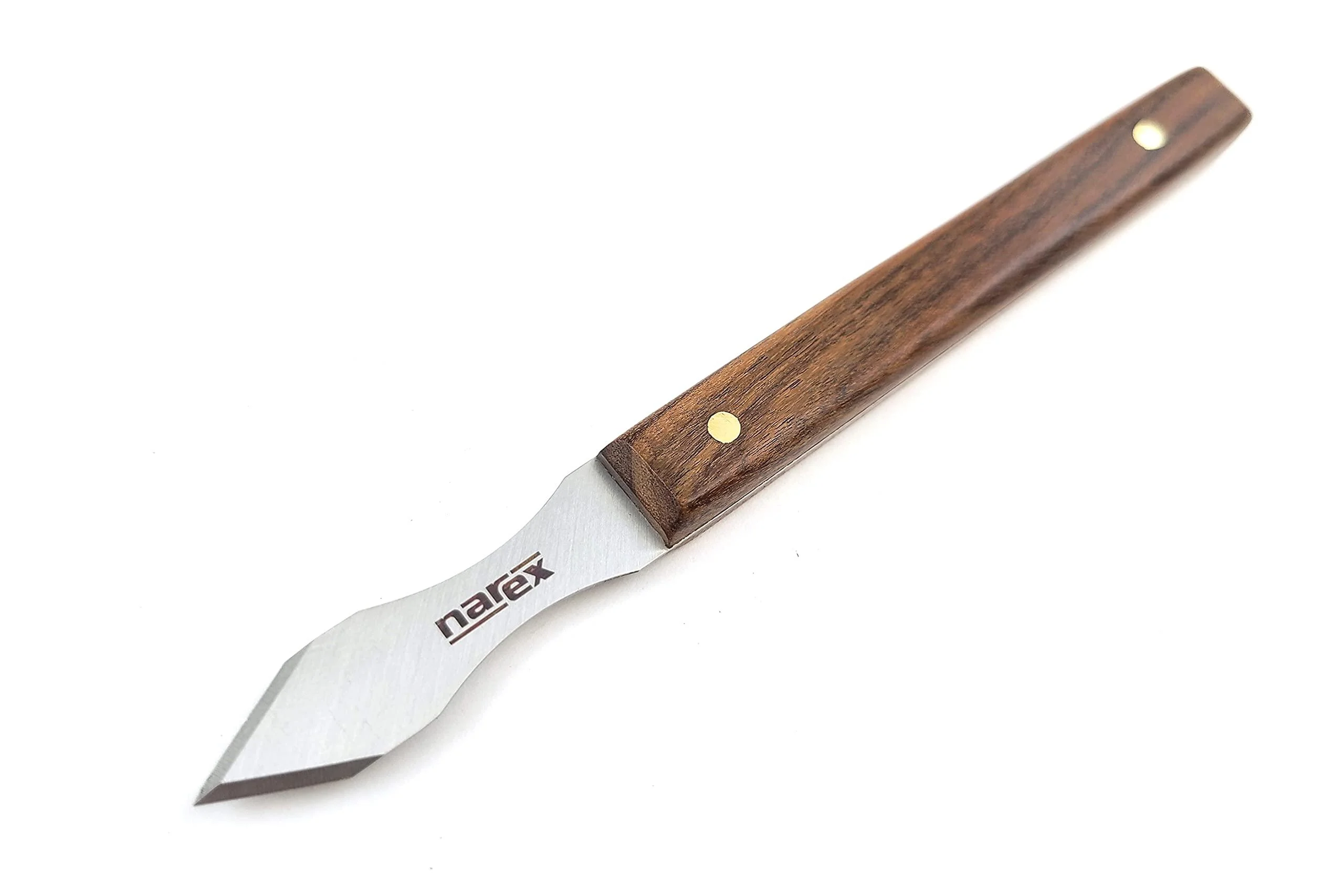 Narex Dual Bevel Marking Knife Stainless Steel Blade Rosewood Handle Finger Indents (0.030 Thick Blade)