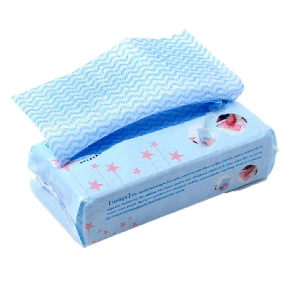 Xrten Portable Disposable Non-woven Fabric Cleaning Multipurpose Scouring Nonstick Wiping Rags in Kitchen