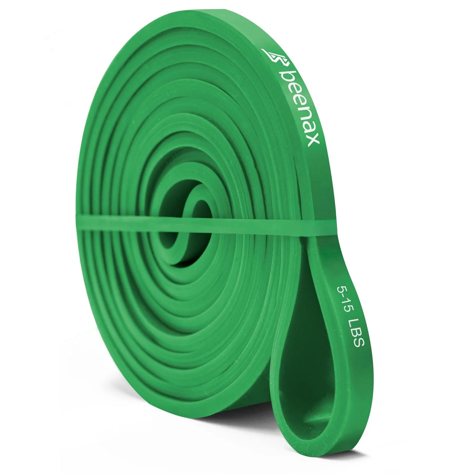 Beenax Resistance Bands Pull Up Assist Bands Set - Thick Heavy Different Levels Workout Exercise Bands for CrossFit Powerlifting Muscle and Strength Training Stretching Mobility Yoga - Men Women Green (5-15 LBS)