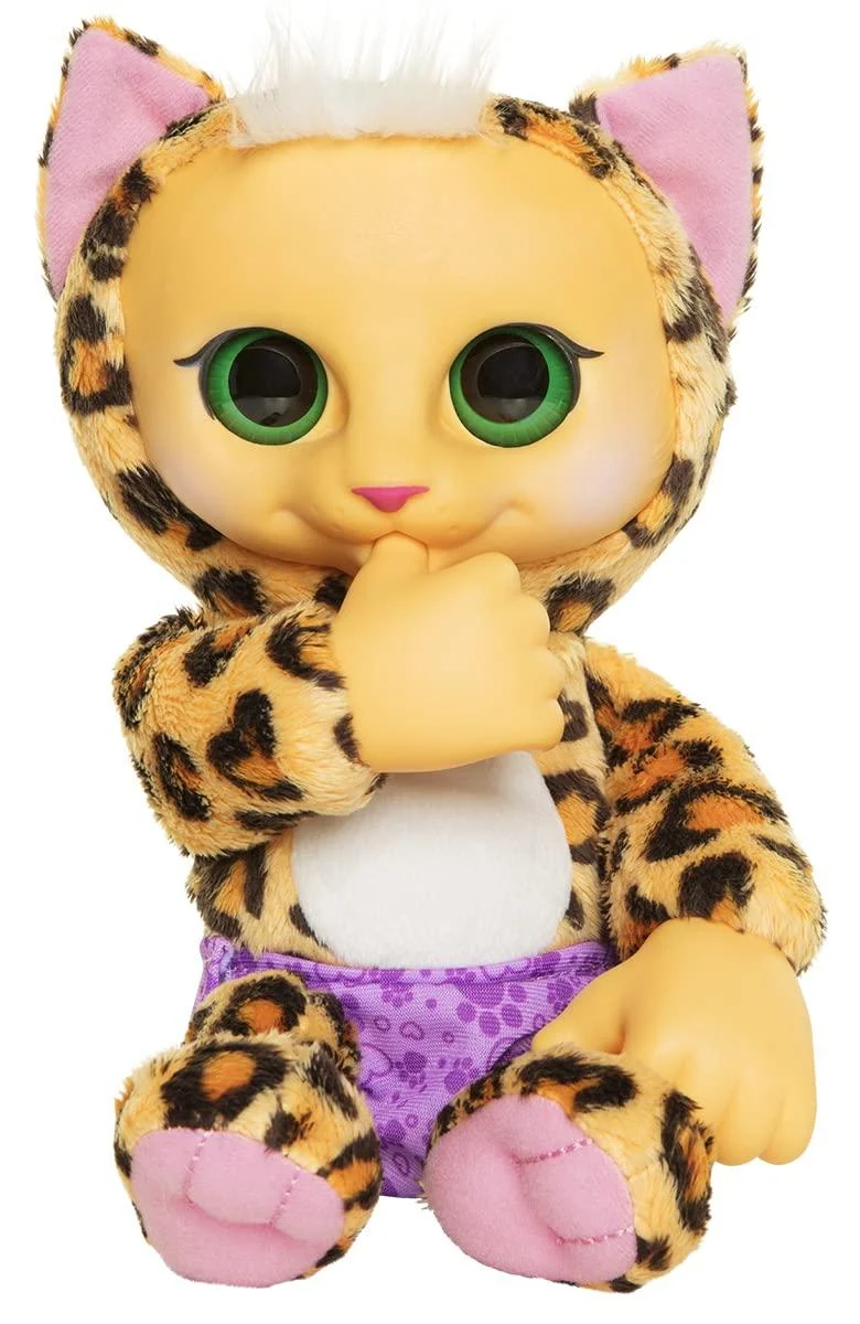 Animal Babies Baby Plush Leopard - Yours to Name & Love! Includes Birth Certificate Removable Diaper & Pacifier 10.5 Baby Leopard