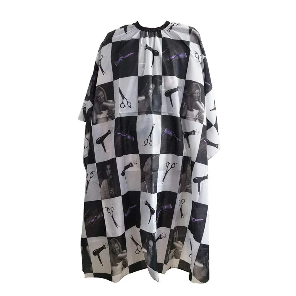 Hair Cutting Capes Home Salon Barber Capes Hairdressing shop Apron Hair Coloring Capes for Men Women Black Medium - DOYIFUN
