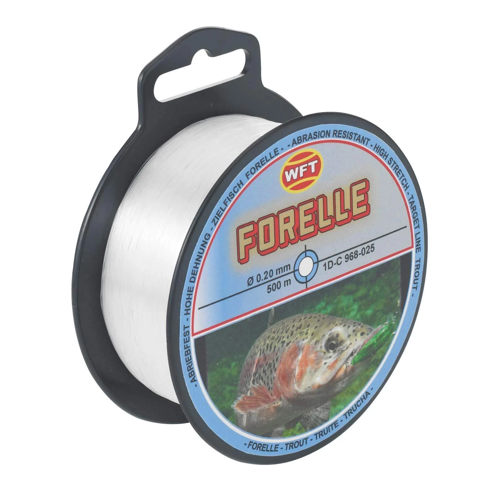 WFT FISCH FIRE ROUDEL 500M Clear fishing line for trout fishing monofilion cord for trout trout cord for fishing cord 0.20mm / 3.8kg load capacity