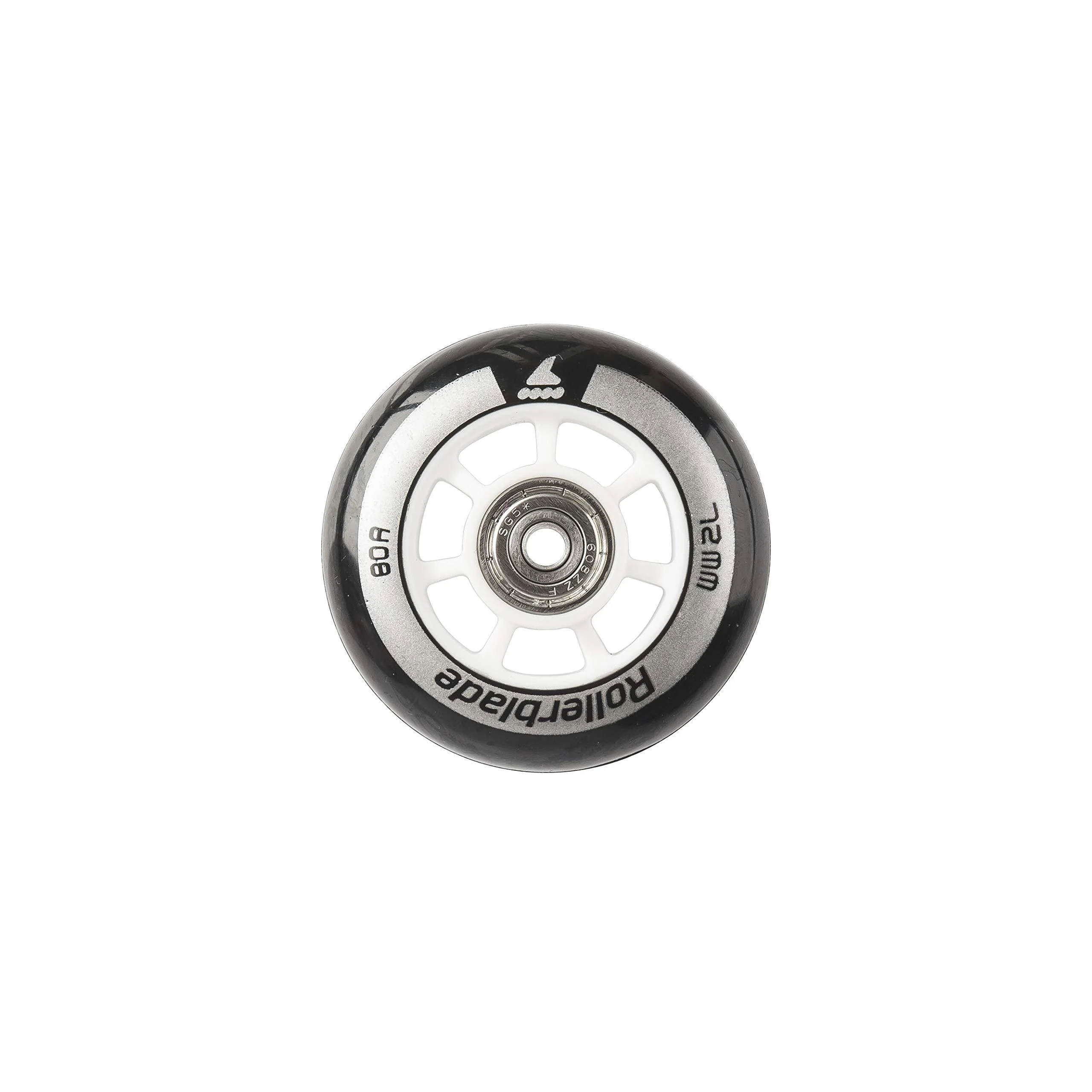 Rollerblade 72mm Inline Skate Wheel and Bearing 8-Pack Kit CLEAR