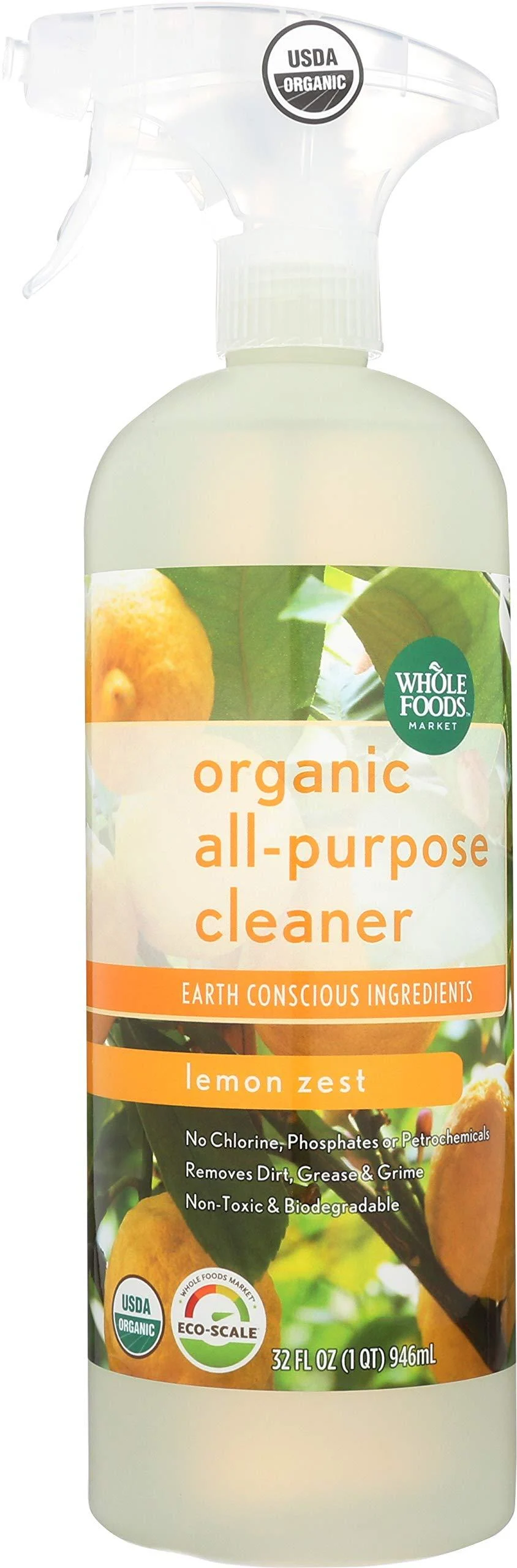 Whole Foods Market Organic All-Purpose Cleaner Lemon Zest 32 fl oz