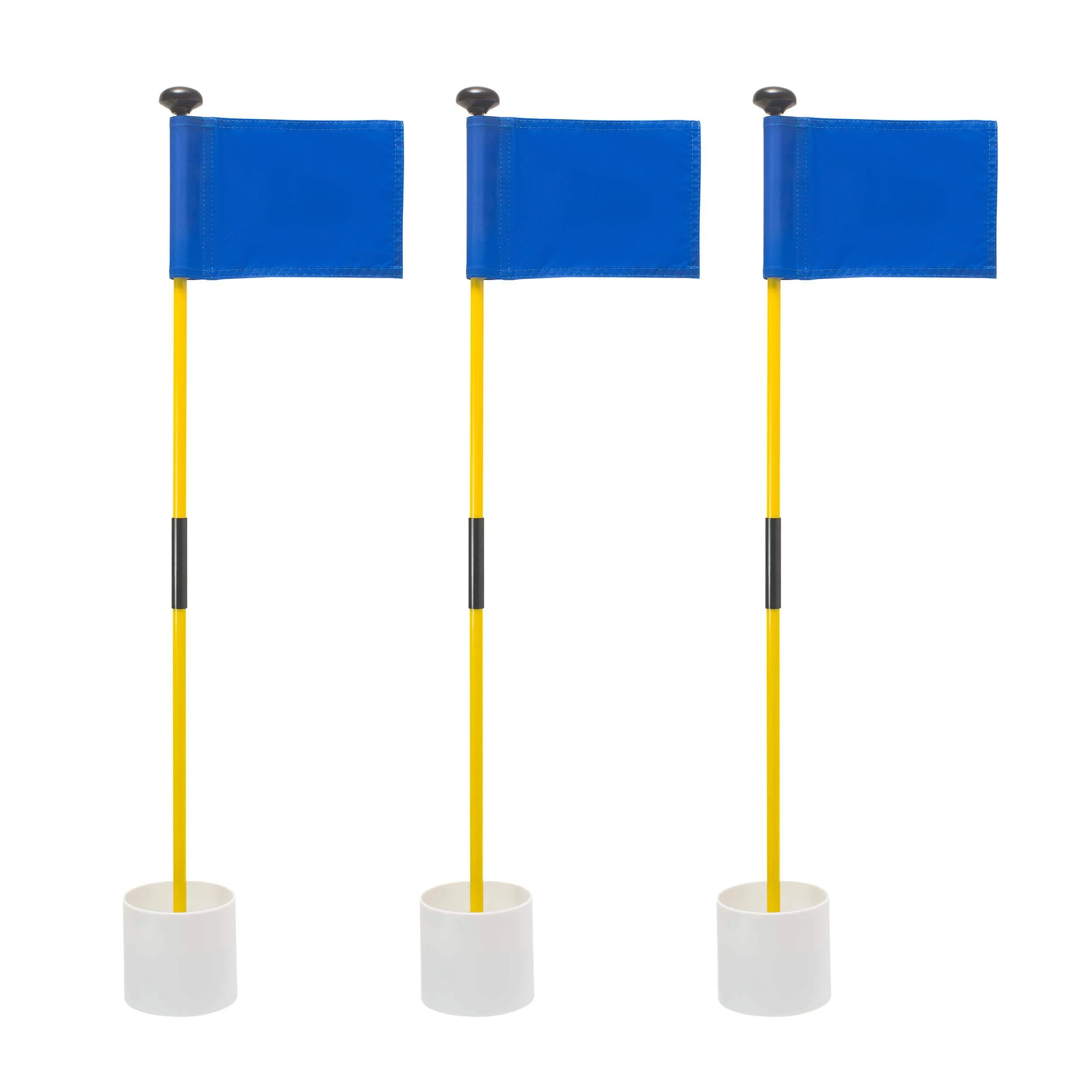Murray Sporting Goods Golf Flagsticks, Flags and Cups - Set of 3 for Golf Course or Backyard Putting Green and Chipping Greens | Mini Golf Flag Sticks for Pros or Juniors in Red, White and Blue (USA)