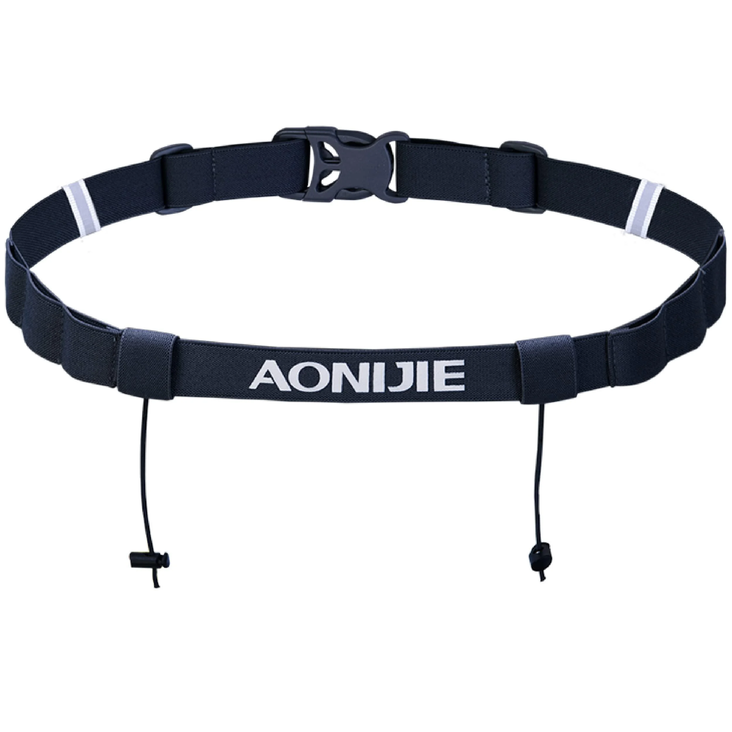 Azarxis Race Number Bib Belt with 6 Storage Loops Adjustable Elastic Webbing for Men Women Runners Running Jogging Triathlon Marathon Trail Race Cycling Black