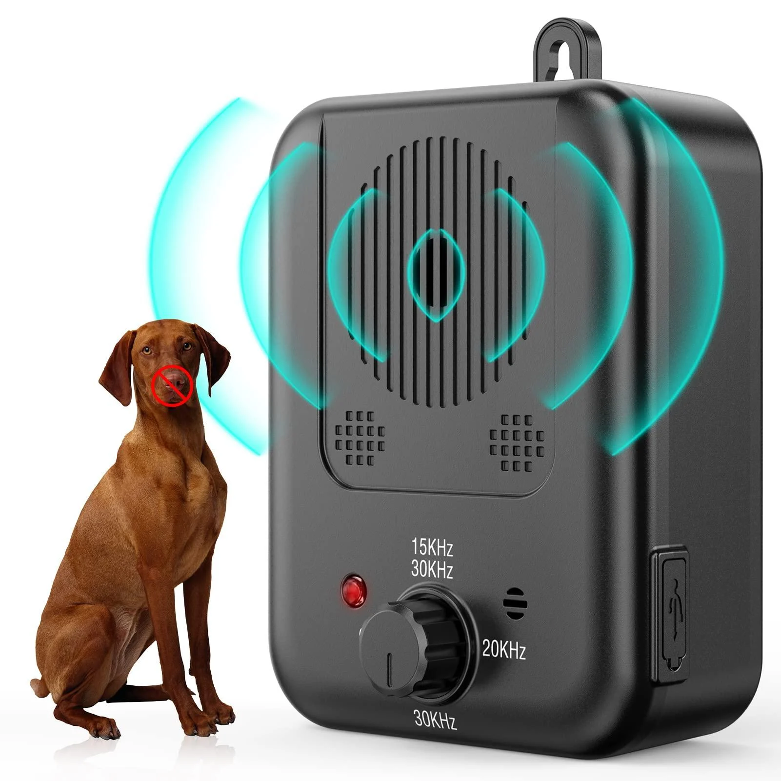 Anti Barking Device 33Ft - 3 Adjustable Ultrasonic Dog Barking Control Devices Dog Barking Deterrent Devices Rechargeable Stop Deterrent Humane Safe Bark Box Gentle Dog Control Barking Training Tool. Black
