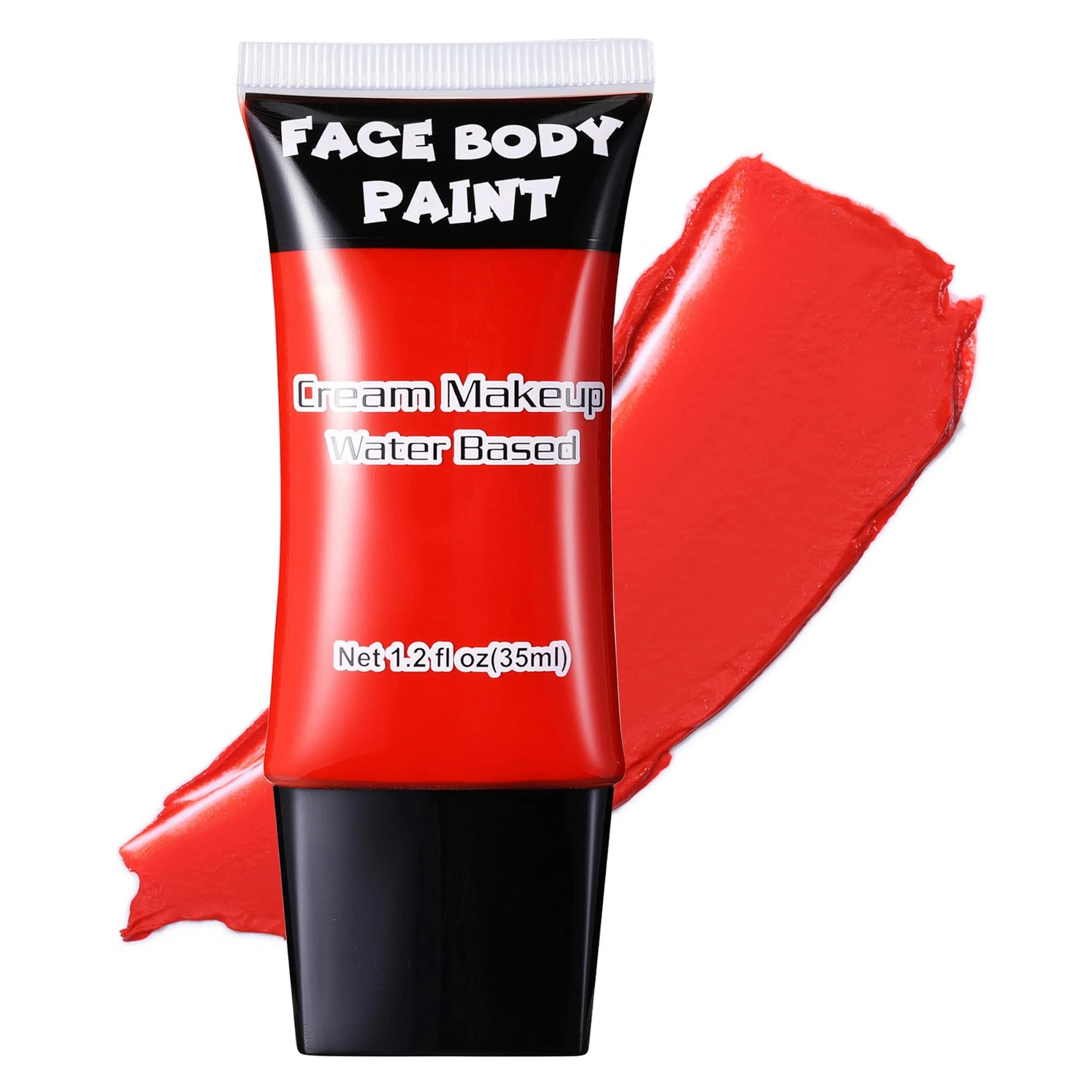 Red Face Paint Water Based Full Body Paint Halloween Makeup Cream Face Paint & Body Paint For Adults Clown Joker Demon Devil Vampire Spiderman Halloween Makeup 1.2 fl oz (35ml) - Wismee