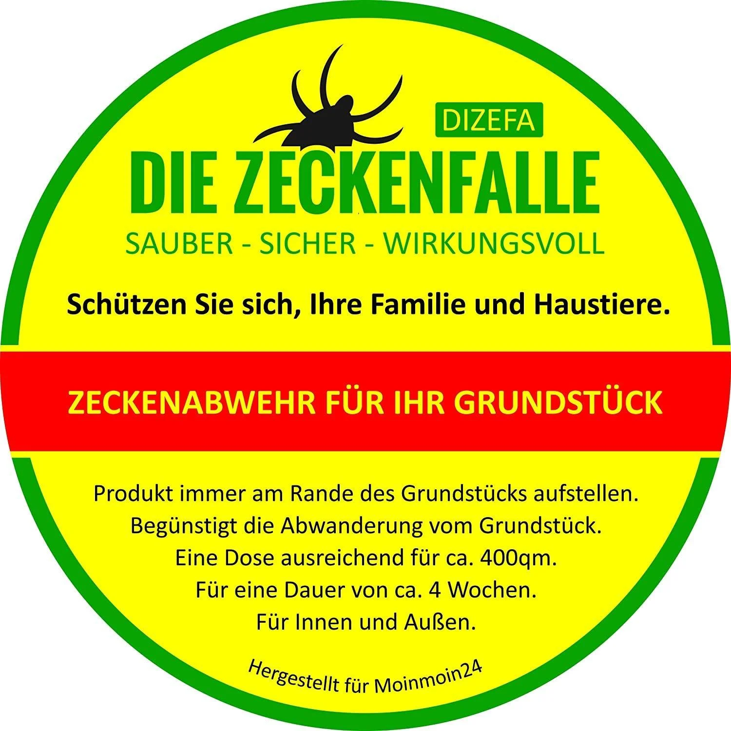 Dizefa The tick trap (10 cans) - the original - tick defense for your garden i Means against ticks I Innovative protection for humans & pet I FSME & LyReliosis infection lower risk