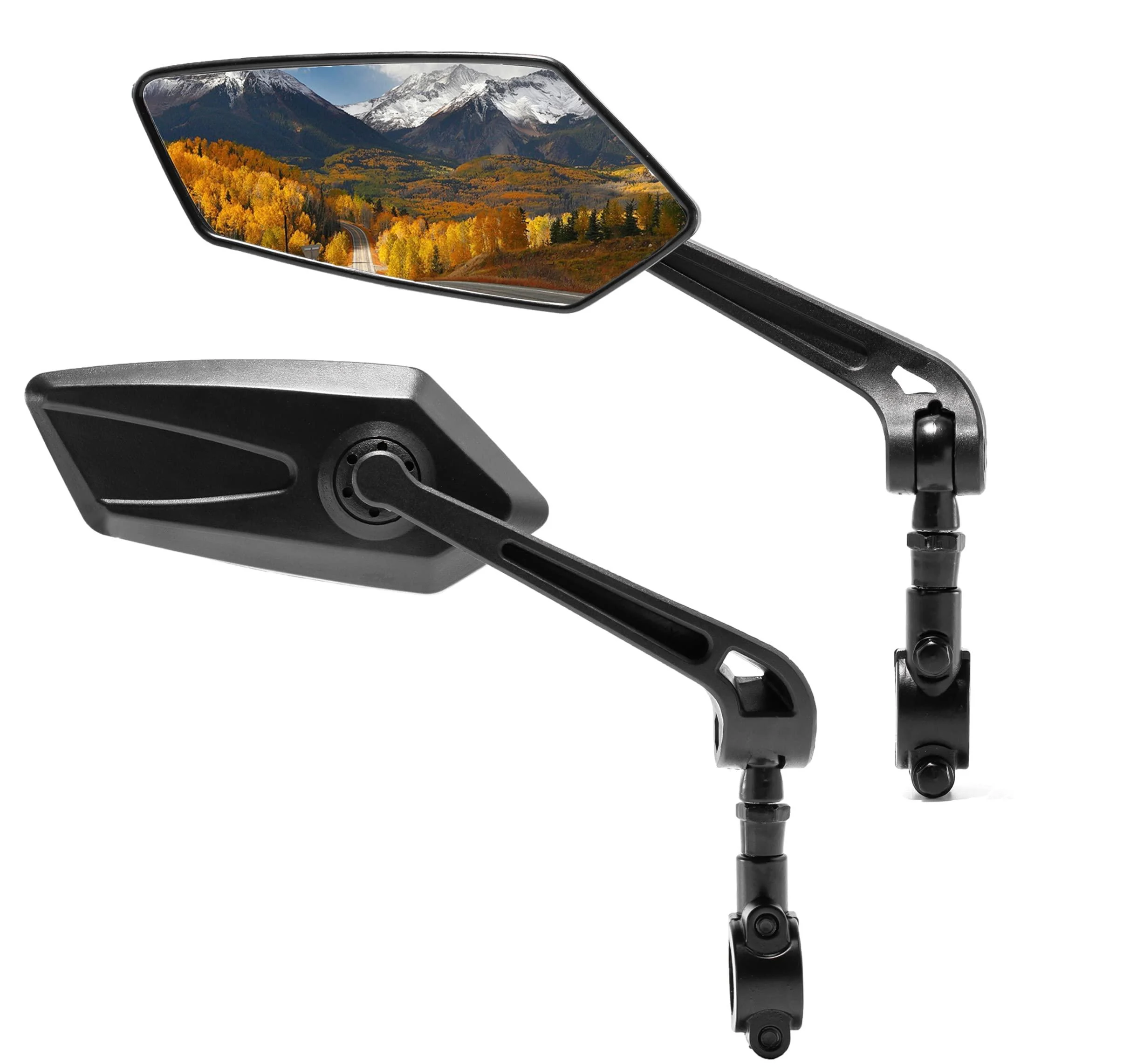 2 PCS Bike Mirror , Bike Mirrors Handlebar Rear View Mirror, Adjustable Bicycle Mirrors for Handlebars, HD Glass (Flat Mirror) Bike Side Mirrors for Mountain Road Bike Bicycle-Newlight66