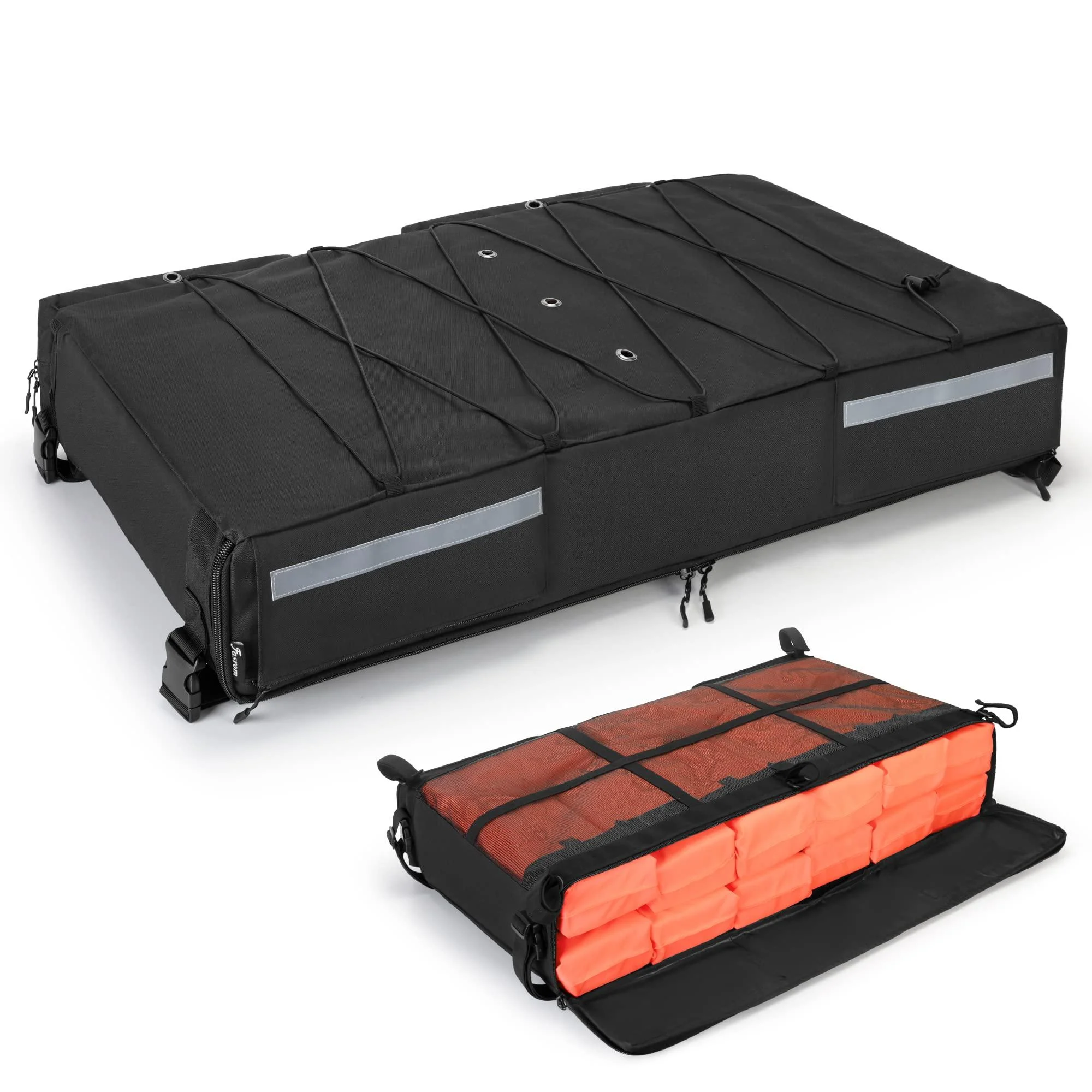 Fasrom T-top Storage Bag for Boat Life Jackets, Holds up to 4/6 Type II Life Jackets, Black (NOT Includes Life Jackets) Fits for 6 Life Jackets