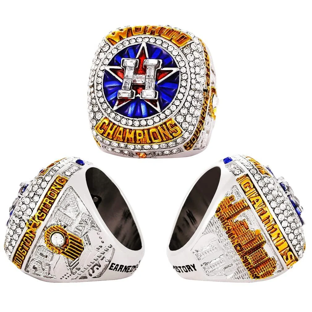 Baseball Championship Ring 2017,Baseball Gifts for Replica World Series Rings for Men Women Kids,Houston Memorabilia Merch for Room Office Party Decor Merchandise Accessories - Auetrcls
