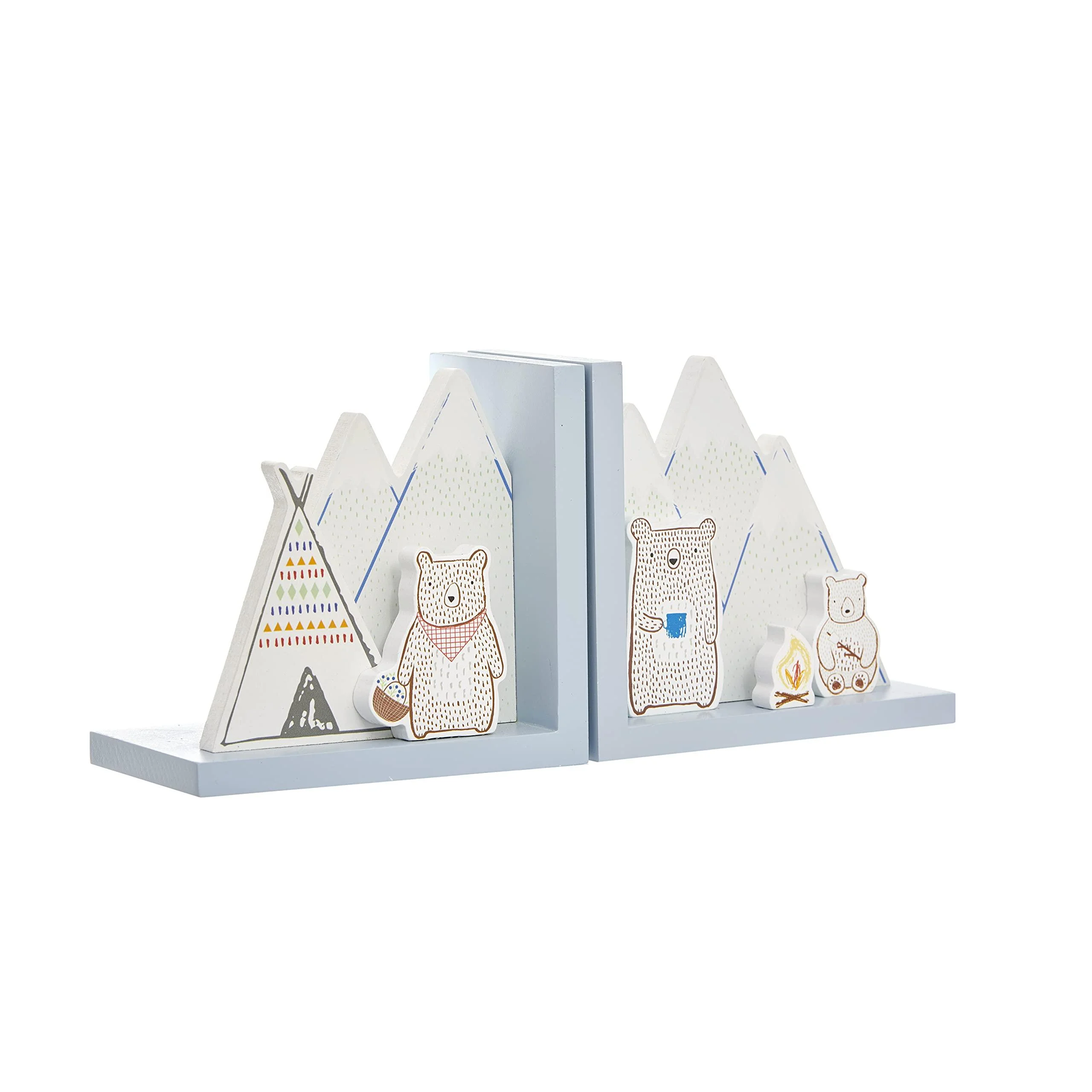 Mountain bear camp style children's bookends. - Sass & Belle
