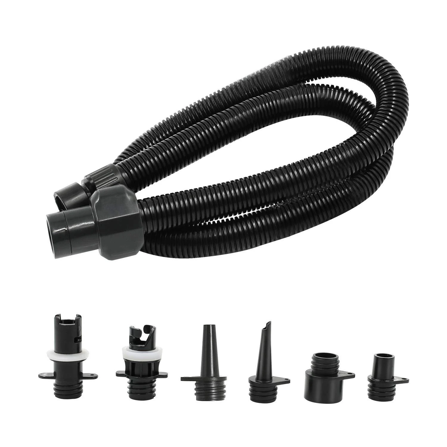 Tuomico Air Hose Kit with 6 Nozzles 16/20PSI SUP Electric Air Pump Stand Up Paddle Board Pump Accessories Adaptor for Inflatable Boats, Rafts