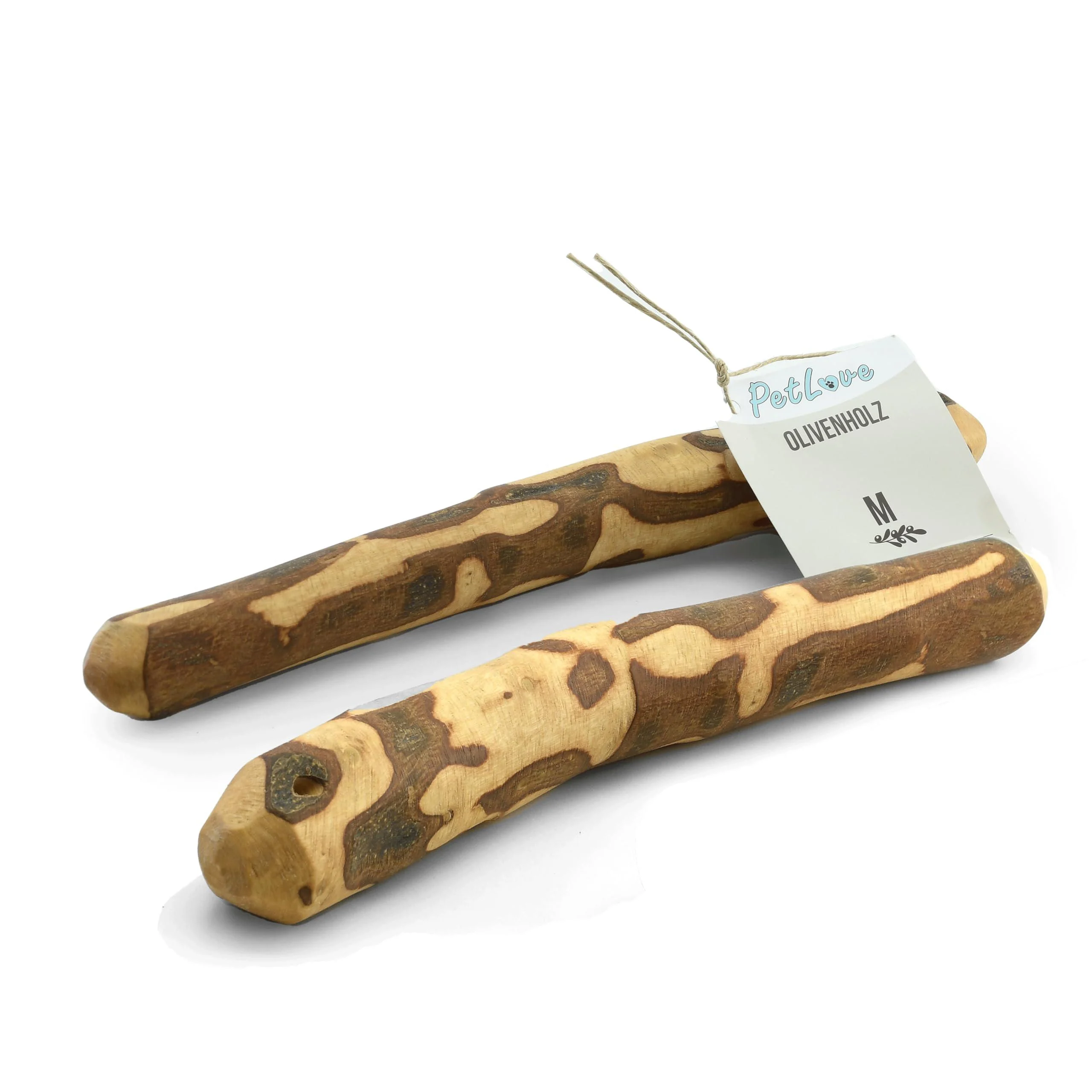 Petlove olive wood for dogs with salmon oil chewing wood as a dog toy impregnated caustab long employment dental care & chest fun size: m (100-220g) for larger dogs 2 pack 2 Pack: m - with salmon oil