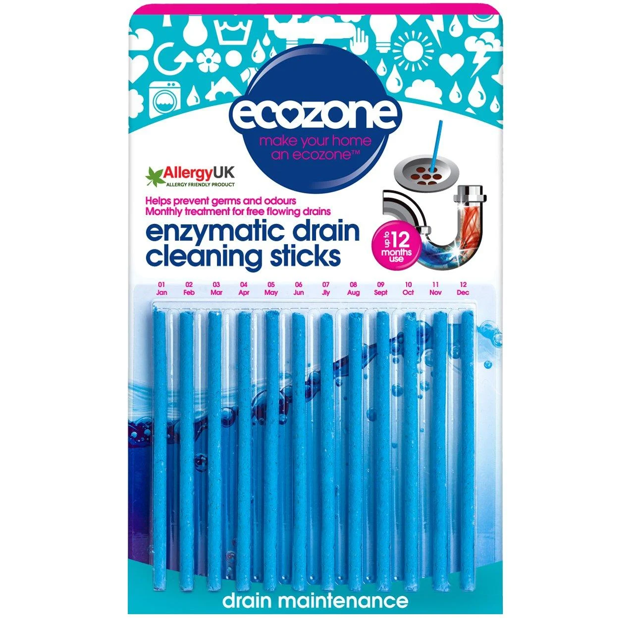 Ecozone - Enzymatic Drain Cleaning Stick 23g