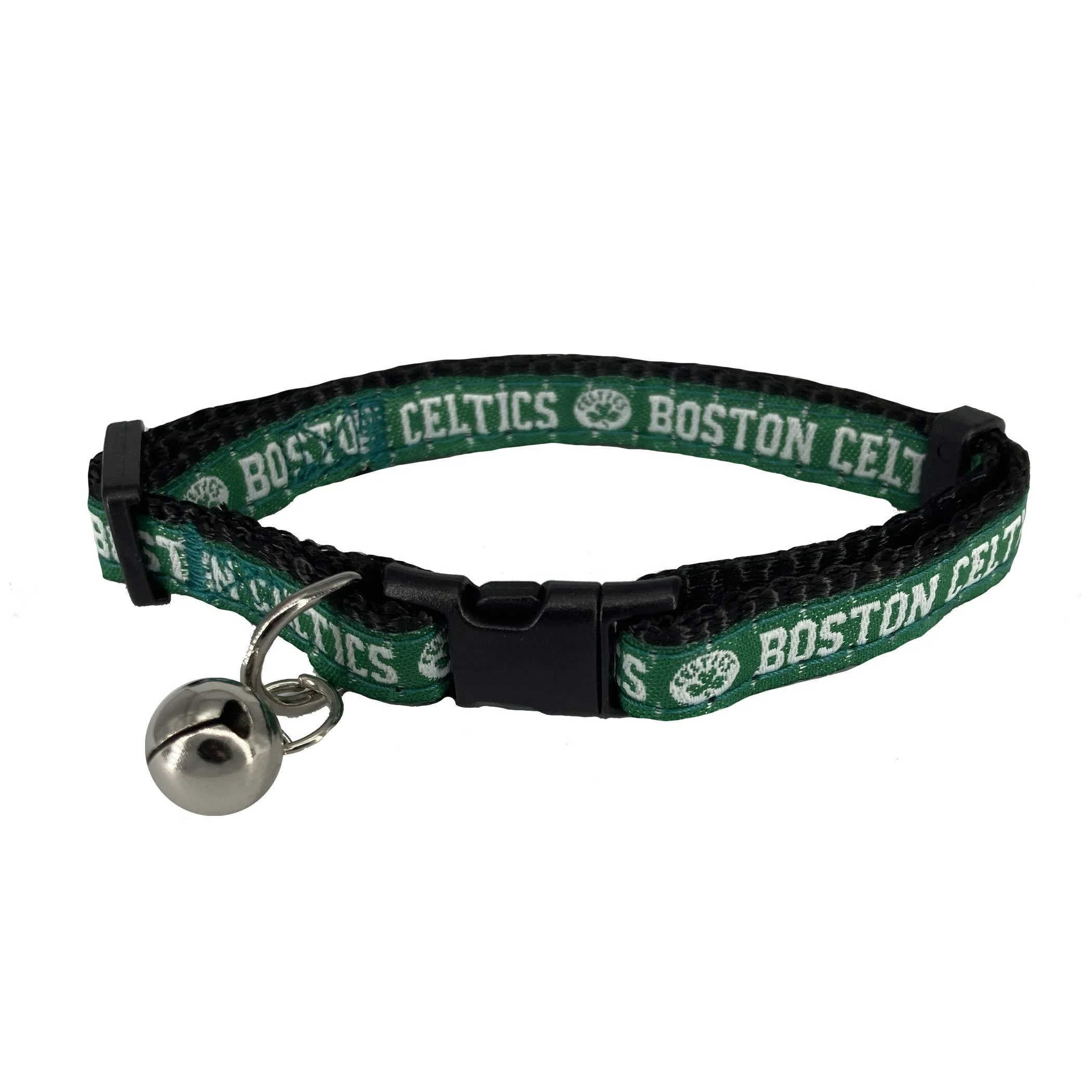 Pets First NBA Boston Celtics CAT Collar Adjustable Break-Away Collar for Cats with Licensed Team Name & Logo. Cute & Fashionable Basketball Sports Cat Collar with Metal Jingle Bell