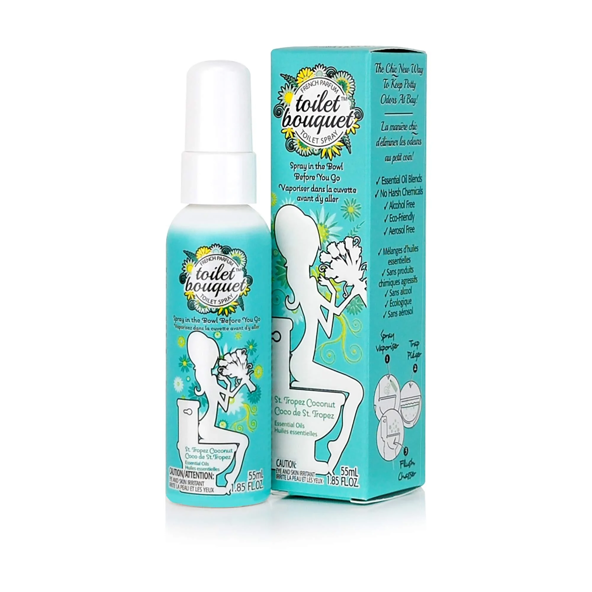 Toilet Bouquet Premium Toilet Spray St. Tropez Coconut 55 Ml 55 Milliliter Pineapple Coconut Pineapple Coconut 55 mL