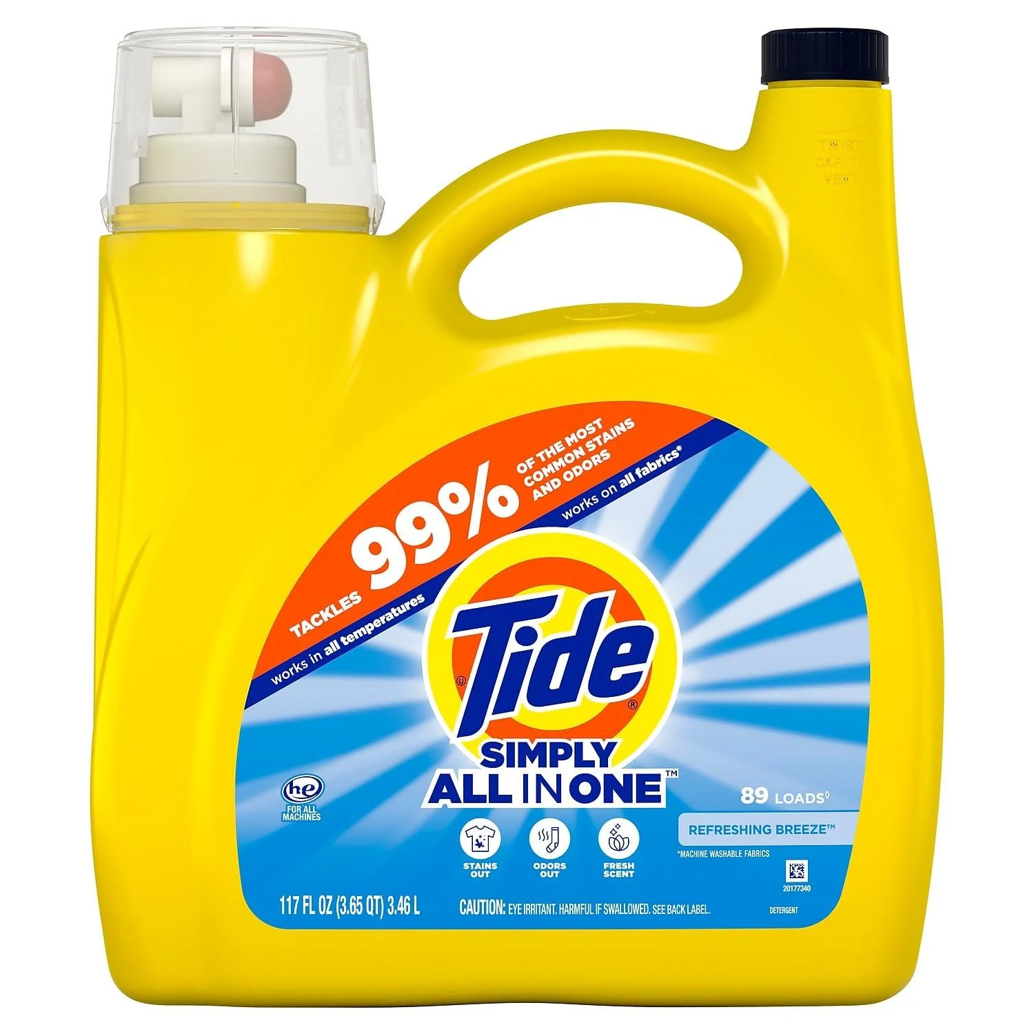 Procter & Gamble 89131 Simply Clean & Fresh Laundry Detergent Liquid Breeze Scent 138 Ounce - Quantity 2