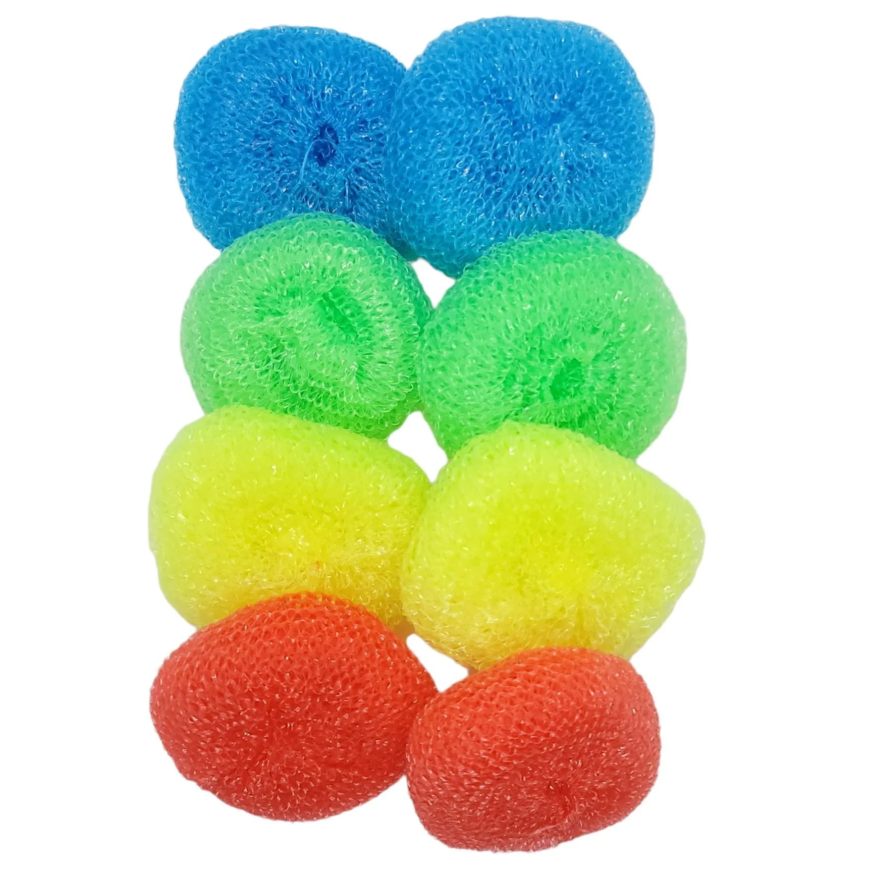 Handy Housewares Round Non-Scratch Nylon All Surface Dish Scouring Pads - Random Colors (8 Pad Pack)