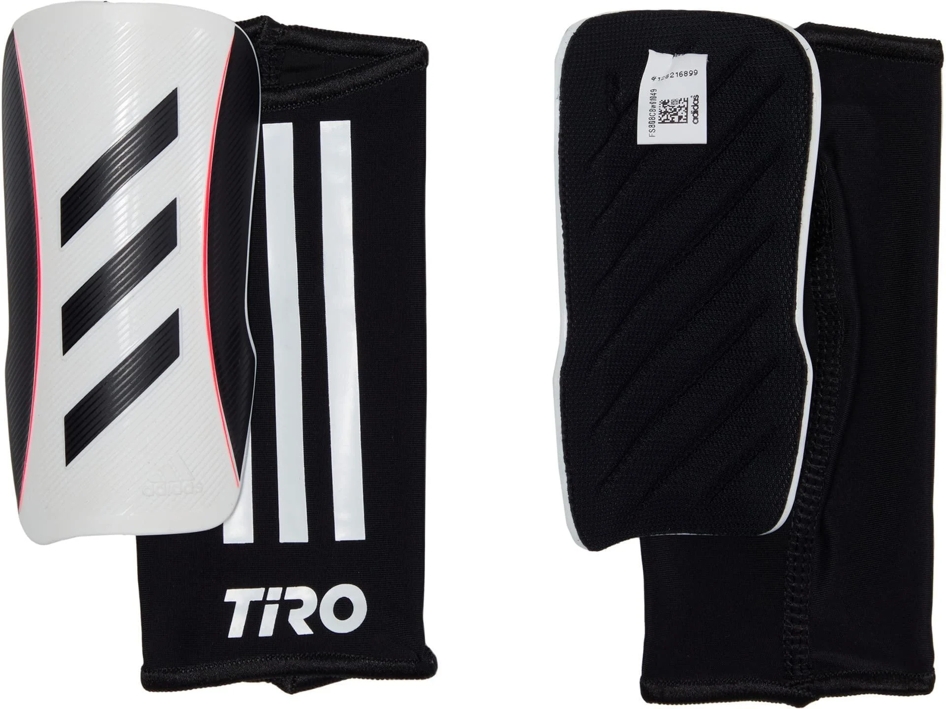 adidas Tiro League Shin Guards unisex-child White/Black/Black/Solar Red Small