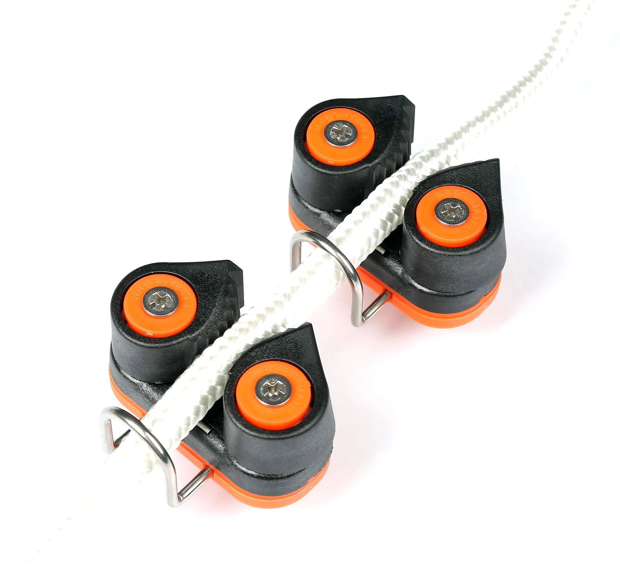 Mxeol Marine Cam Cleat Sailing Fast Entry Sailboat Equipment Maximum for Line Sizes 5/8" W/ Leading Ring