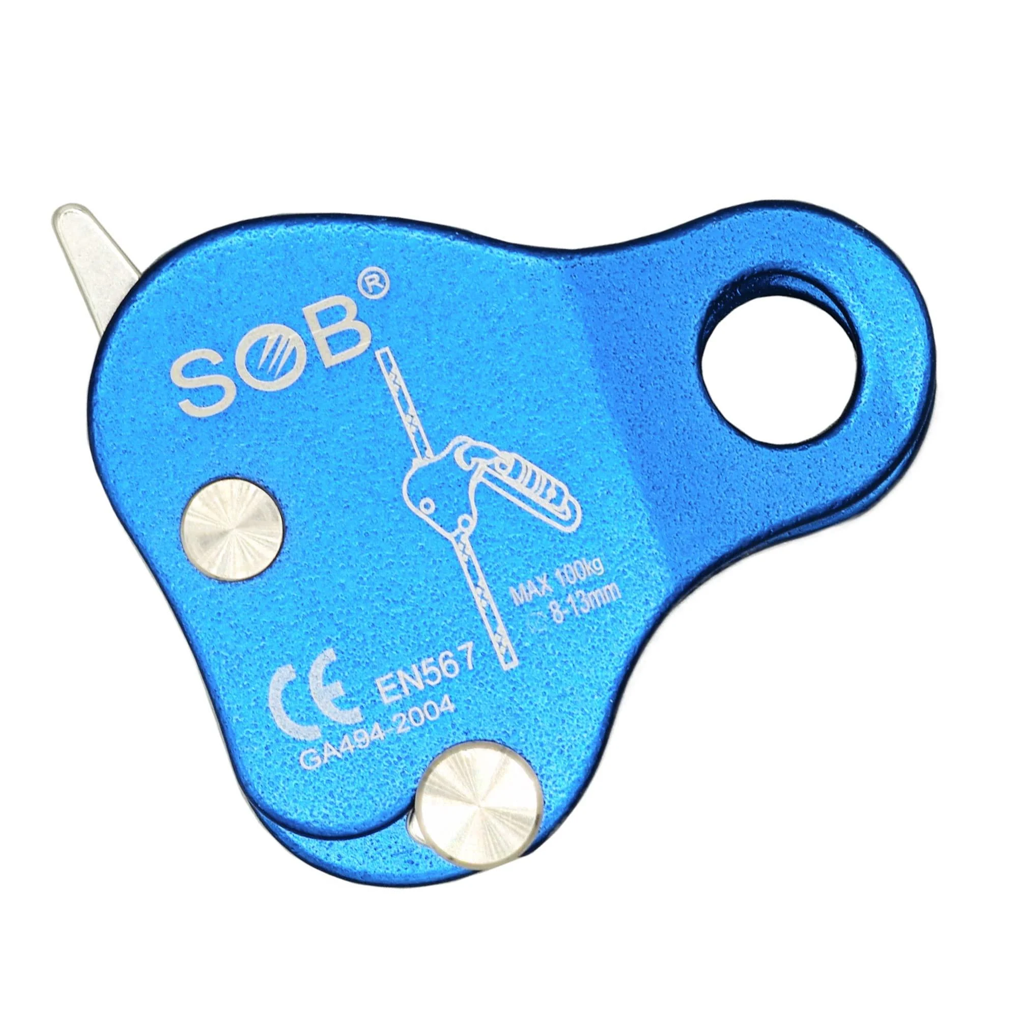 SOB Climbing Ascender Fall Protection Self Lock Alloy Belay Device Climbing 8mm-13mm Rope Grip Clamp for Rock Climbing, Mountaineering, Speed Descent, Caverns, Rescue