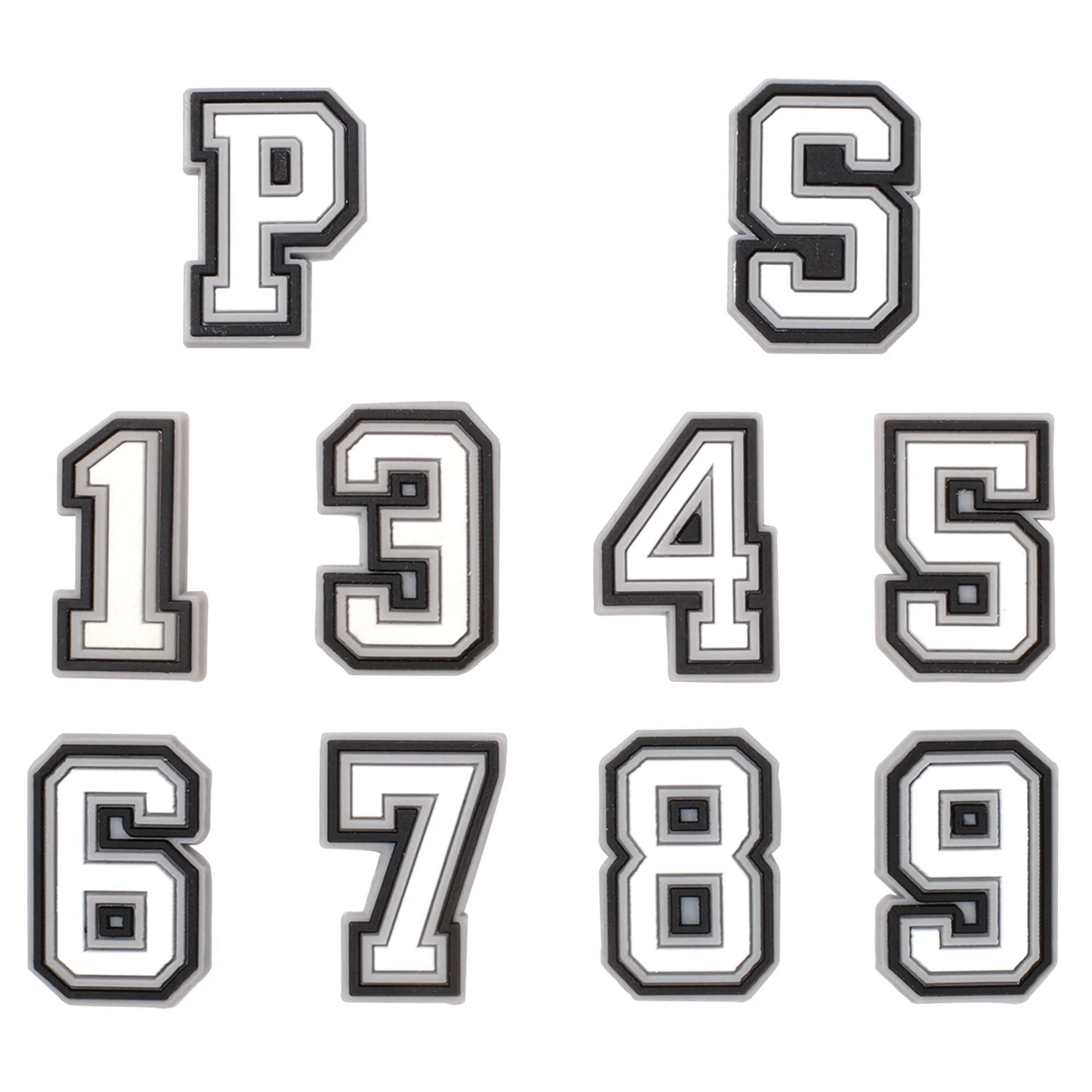 FRANKTECH Golf Club Covers Pins, 10pcs or 25pcs PVC Plastic Decoration Charms, Numbers, USA Flags, Funny Add On, Compatible Golf Head Covers Numbers 10.0