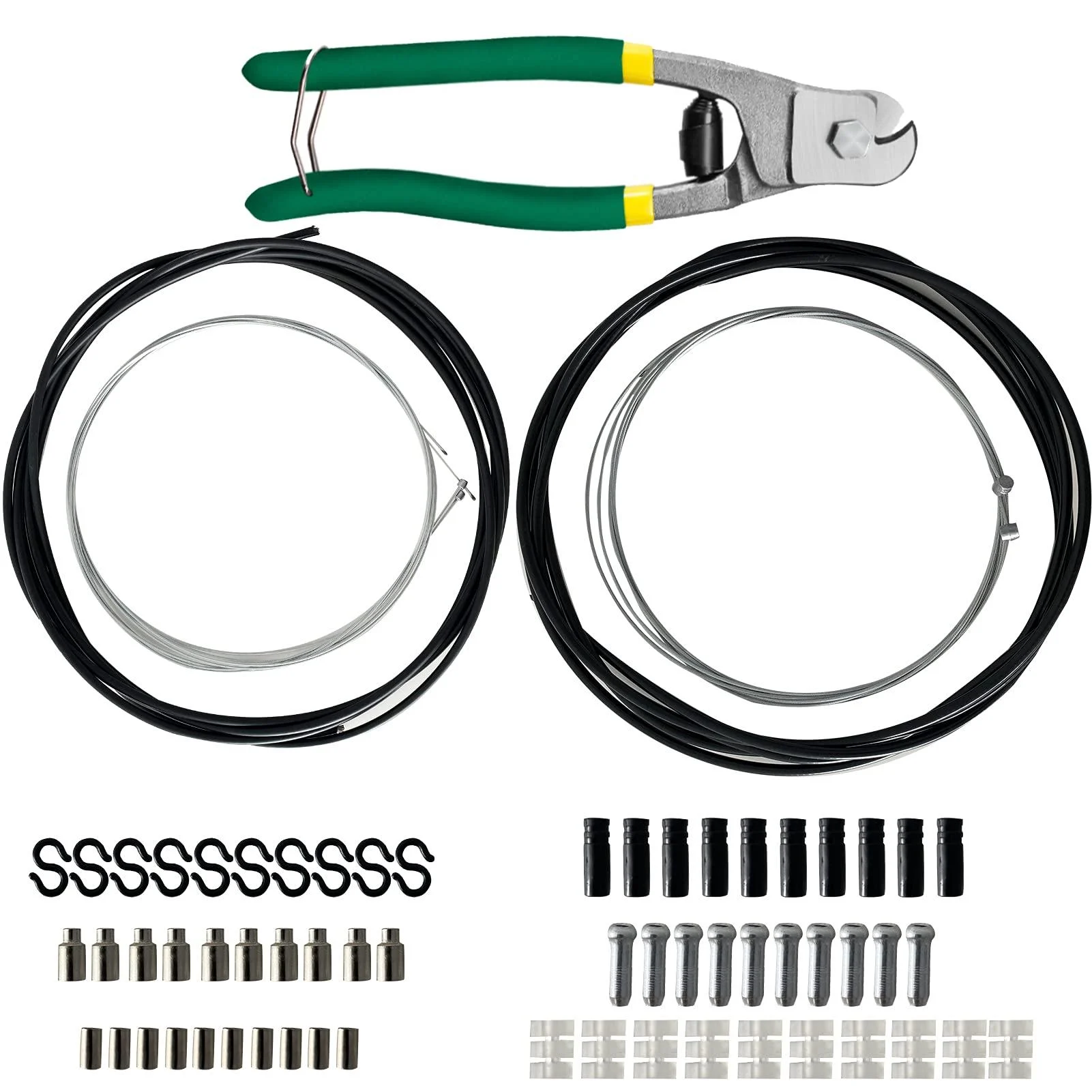 Bicycle Cable Cutter with Universal 13m Bike Brake Housing, 21.8m Brake Cable, 14m Shift Cable Housing, 22.2m Shift Cable and Replacement Kit - JCOLUSHI