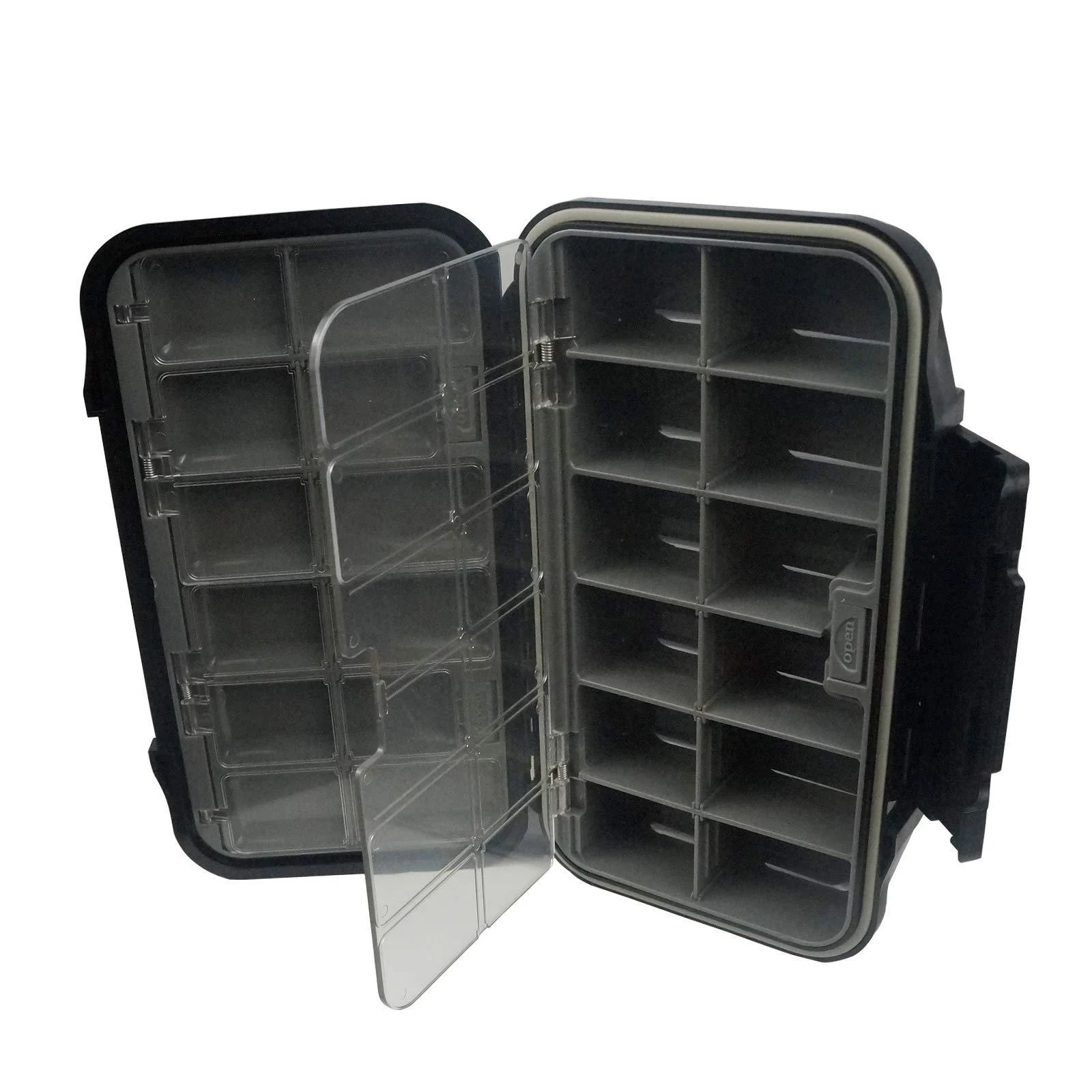 Aventik Waterproof Fly Box Two Sided Easy Grip Foam Light Weight Fishing Tackle Box Large Capacity H027
