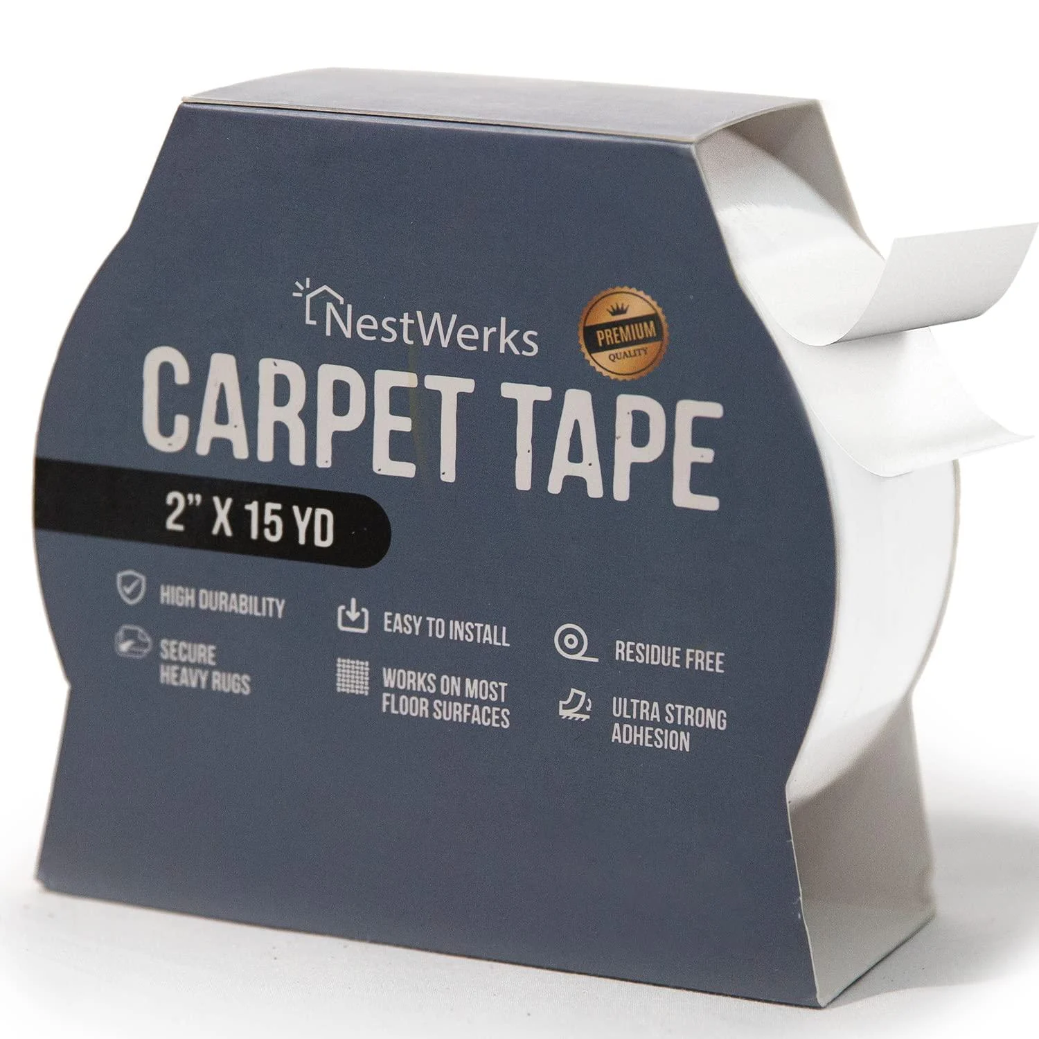 Double Sided Carpet Tape for Hardwood Floors Tile Floors Laminate Floors Rug Tape Hardwood Floor Double Sided Carpet Tape for Area Rugs Rug Gripper Carpet Tape Double Sided (1) 1 Clear - NESTWERKS