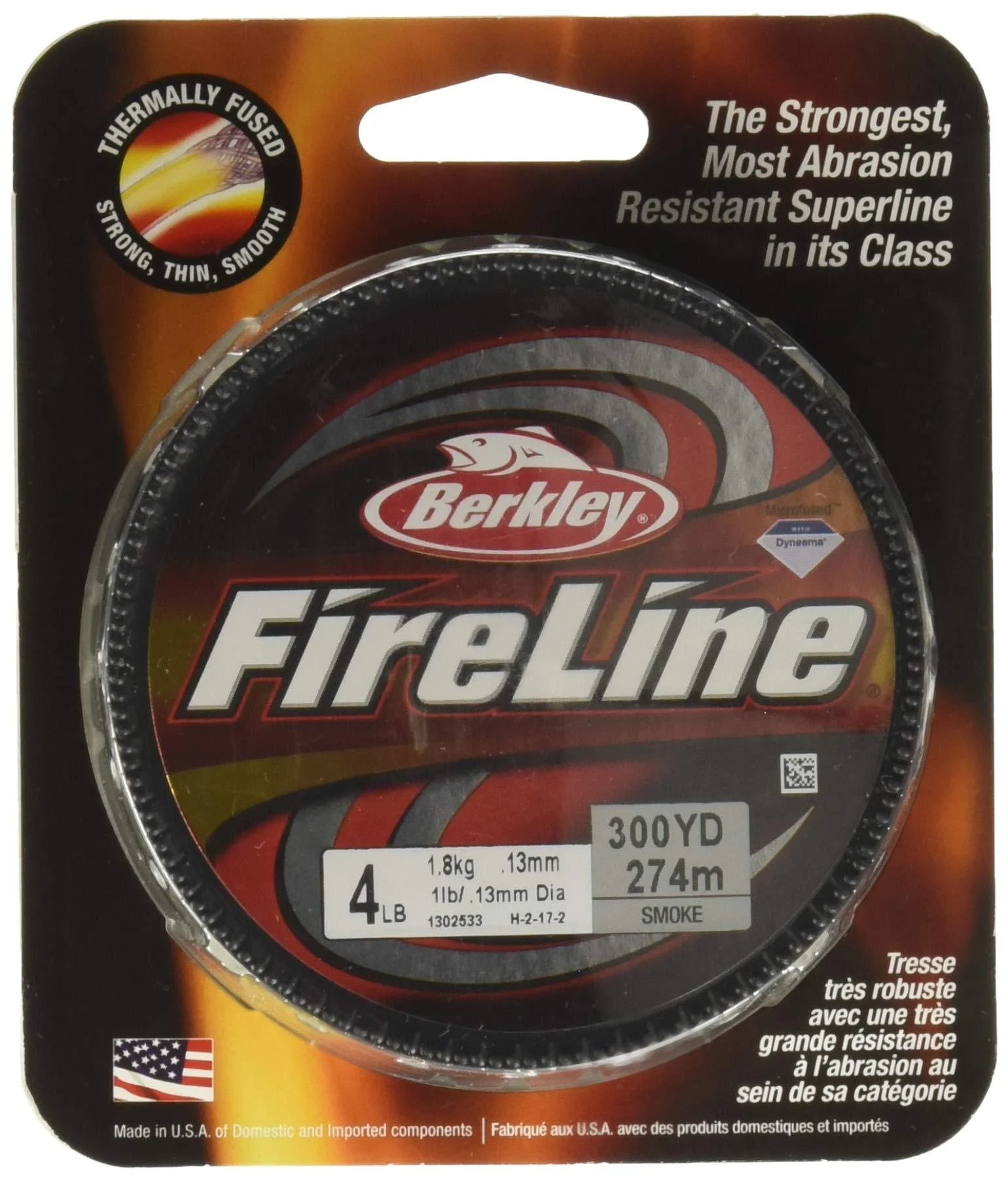 Berkley Fused Crystal Fireline, 30/12 Lb, 1500 Yd , Smoke