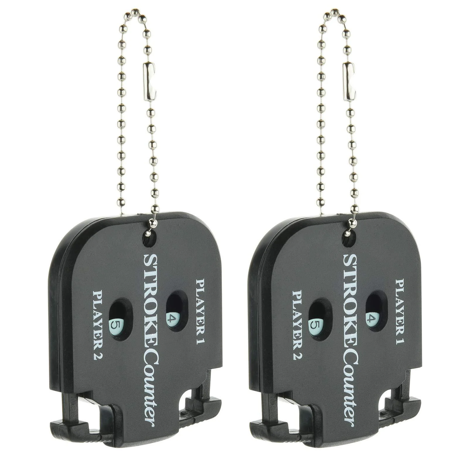 YZWDTGS Pack of 2 Mini Golf Score Shot Stroke Counter Clicker Keychain for Golf Game Scorekeeper Outdoor Sport Scoreboard (2) - CM