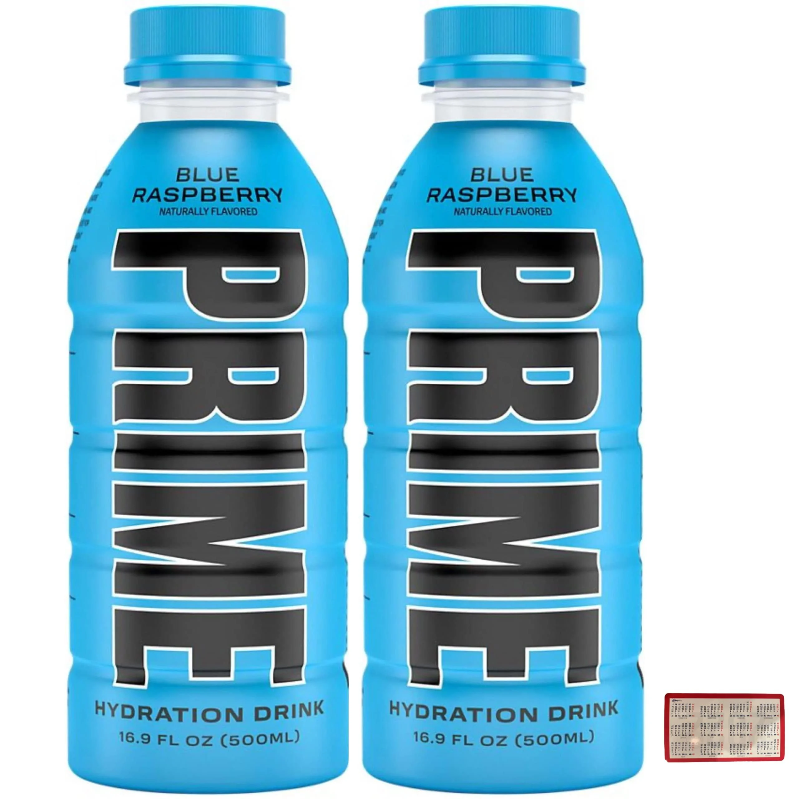 Hydration Drink Bundle - Includes 2 pack of 16.9 oz Prime Hydration Sports Drink and Electrolyte Beverage and CureCor Collective Sticker! (Blue Raspberry)