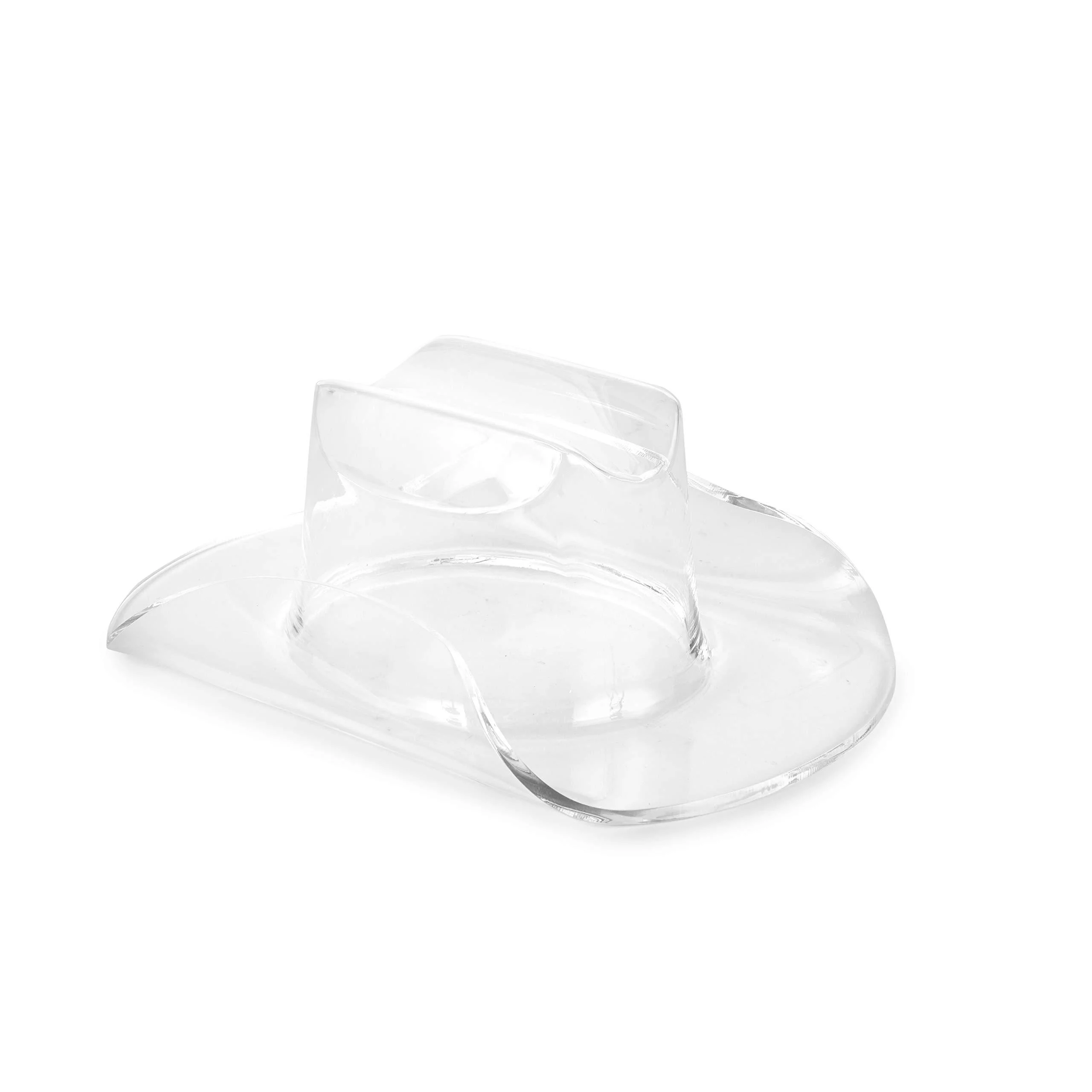 Huang Acrylic Small Cowboy Hat | Perfect for Home Decor or Chip and Dip Serving Bowl | Used for Decor, Dinning, Serving, Hosting | Durable Construction, Easy to Clean Premium Acrylic Clear