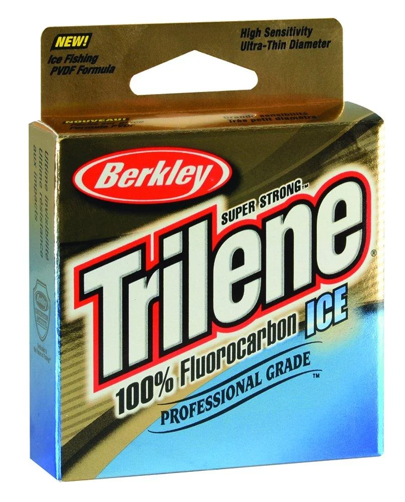 Berkley Trilene 100% Fluorocarbon Ice, Clear, 3-Pound Break Strength, 75yd Fishing Line, Suitable for Freshwater Environments