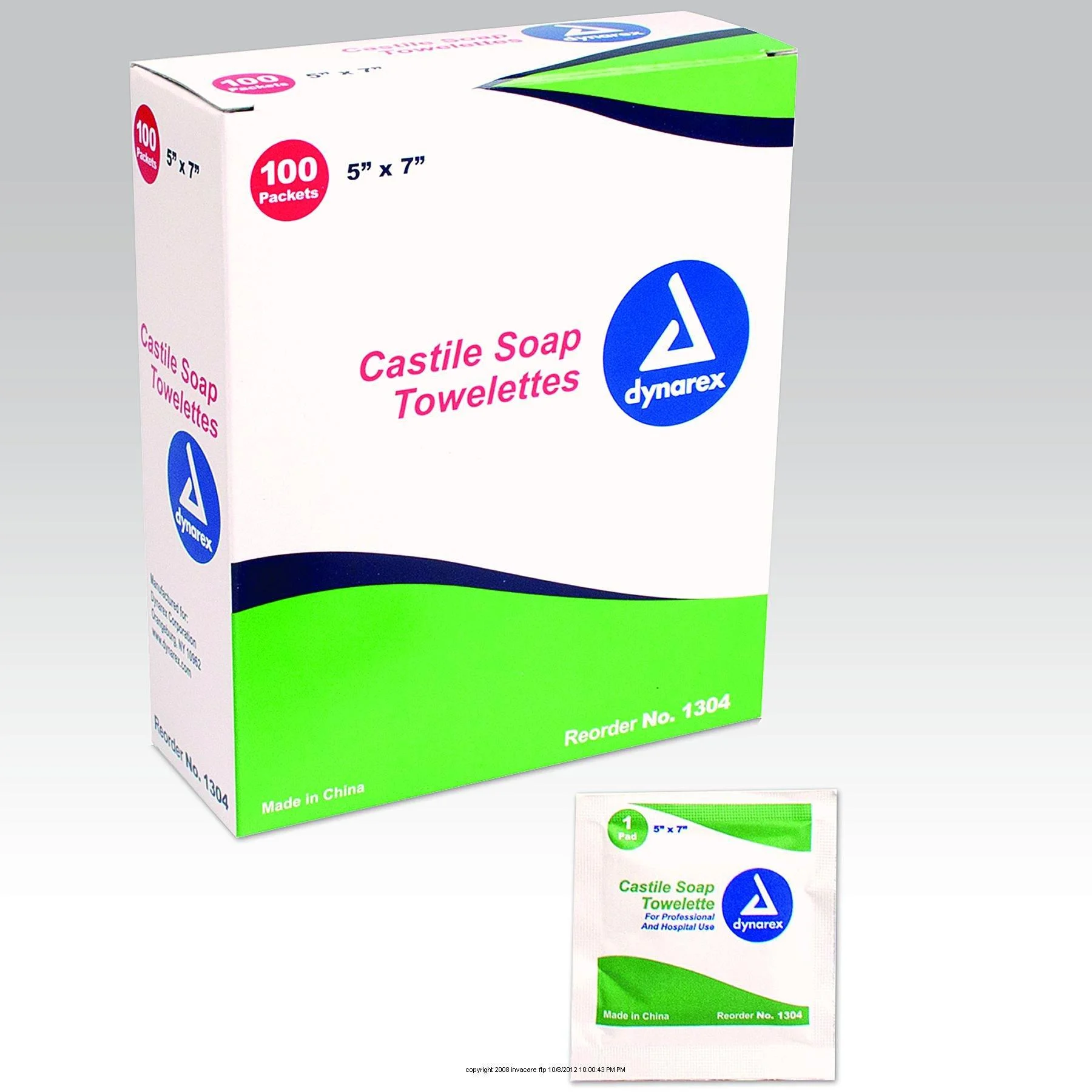 Castile Soap Towelettes Box of 100 - Dynarex