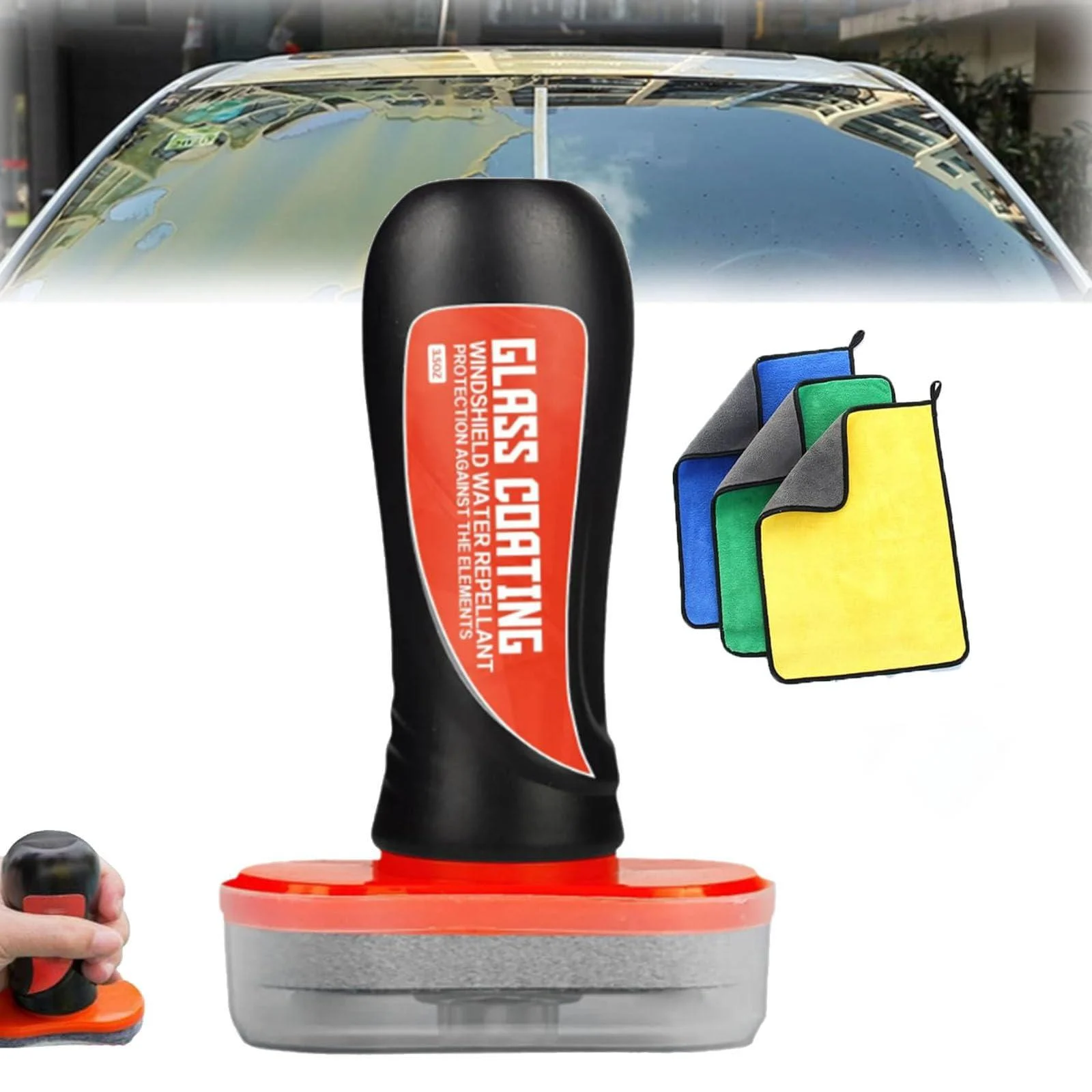 Louisex Glass Cleaning Board Wemas Glass Cleaning Board Louisx Glass Cleaning Board Glass Coating for Windshield Improves Clarity Suitable for All Types of Glass Surfaces (1PCS-A)